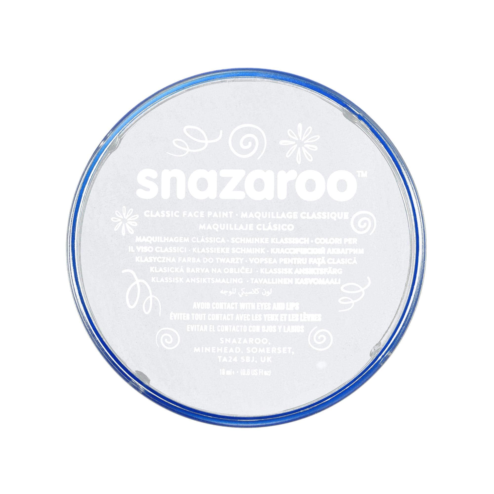 Snazaroo England Flag Face Paint Set, White + Bright Red, 2 x 18.8g