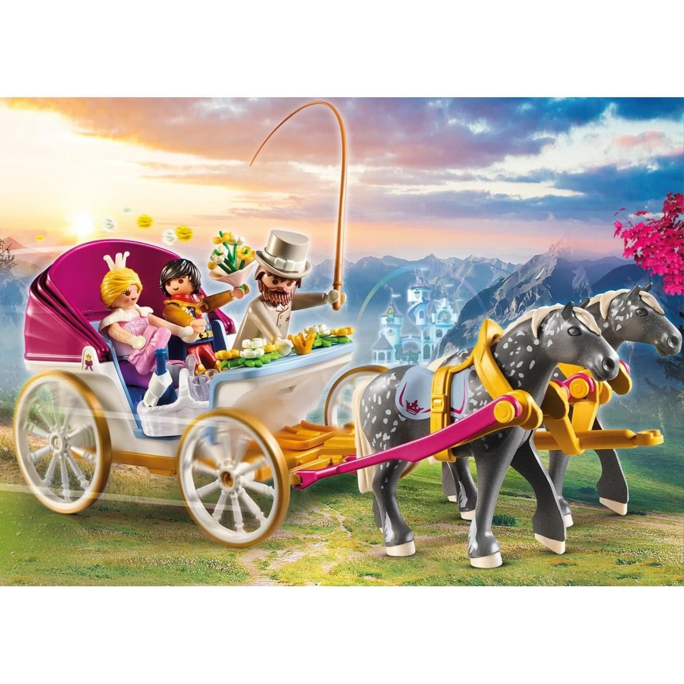 Playmobil Princess Castle Horse-Drawn Carriage - 60-Piece Playset for Ages 4+ 3