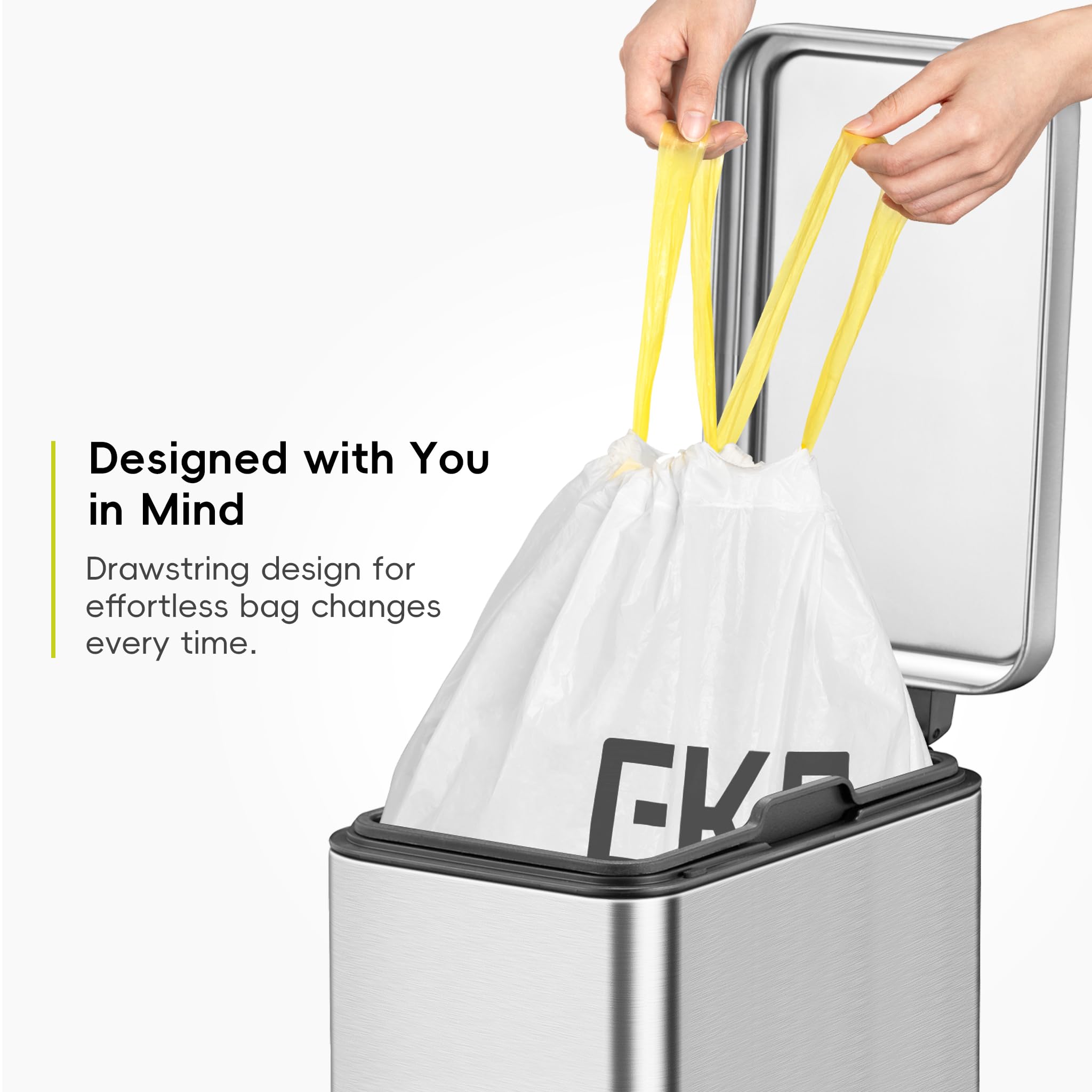 EKO Size C Bin Liners - 10-15 Litre Capacity | Extra Strong Drawstring Bags | 20 Count 7