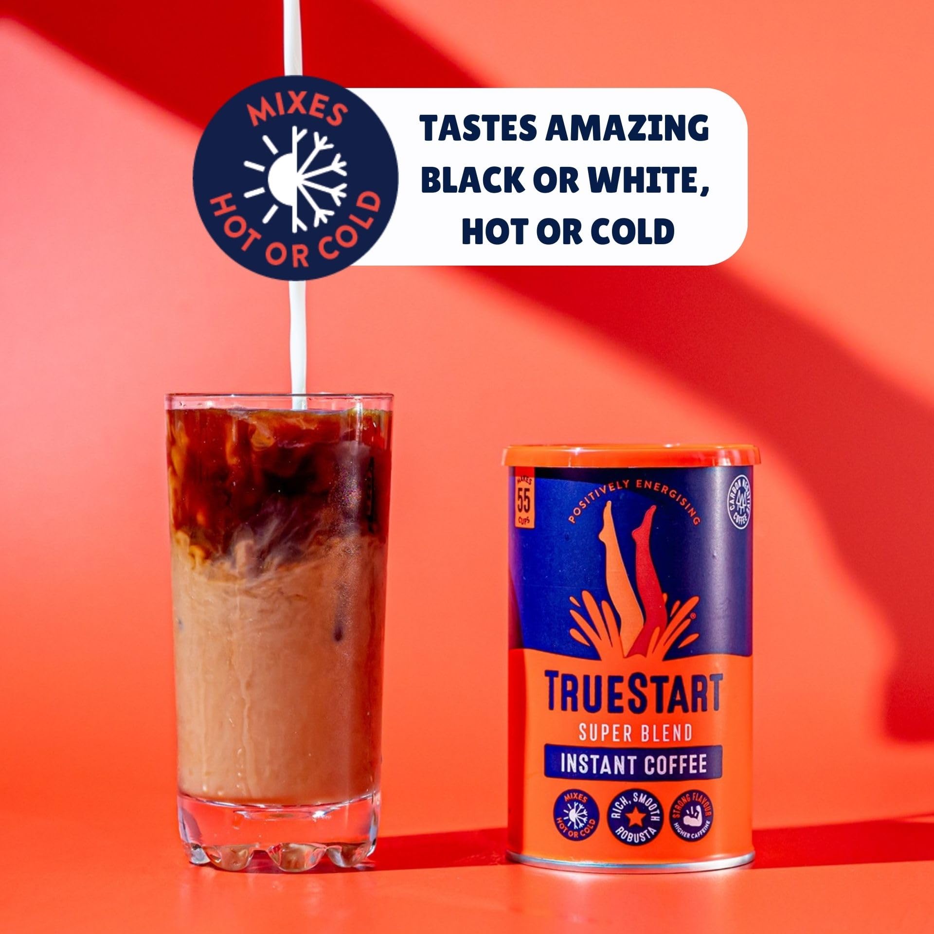 TRUESTART Barista Grade Super Blend Instant Coffee - Strong Dark Roast, 100% Robusta | 6 x 100g Tins 4