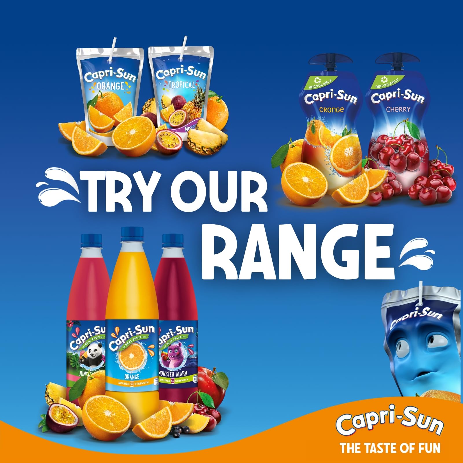 Capri-Sun Zero Orange Kids Juice Drink (4 x 200ml) - No Added Sugar, Gluten Free, Vegan 4