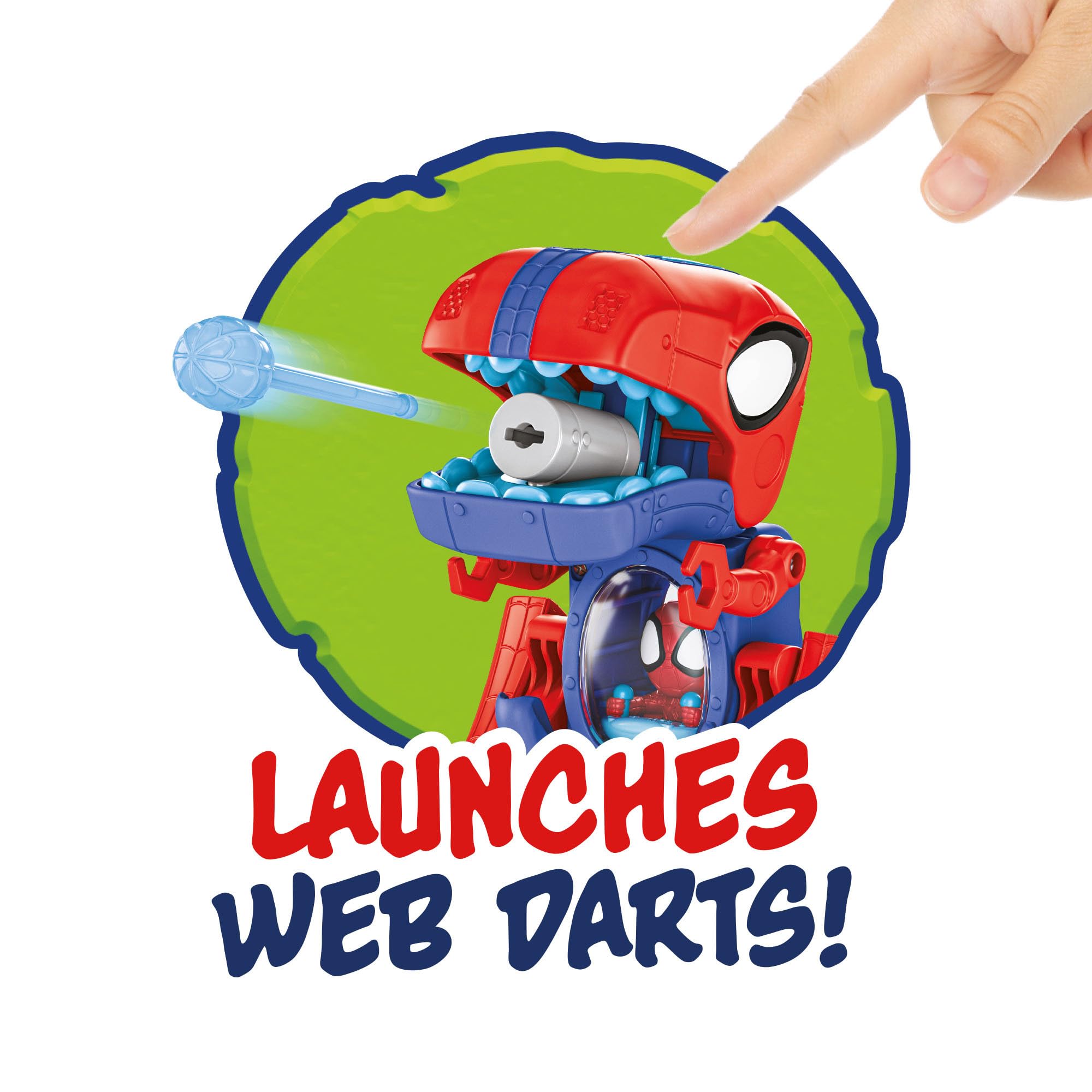 Spidey-Rex Racer - 8-Inch Transforming Vehicle with Sound Effects & Web Darts 6