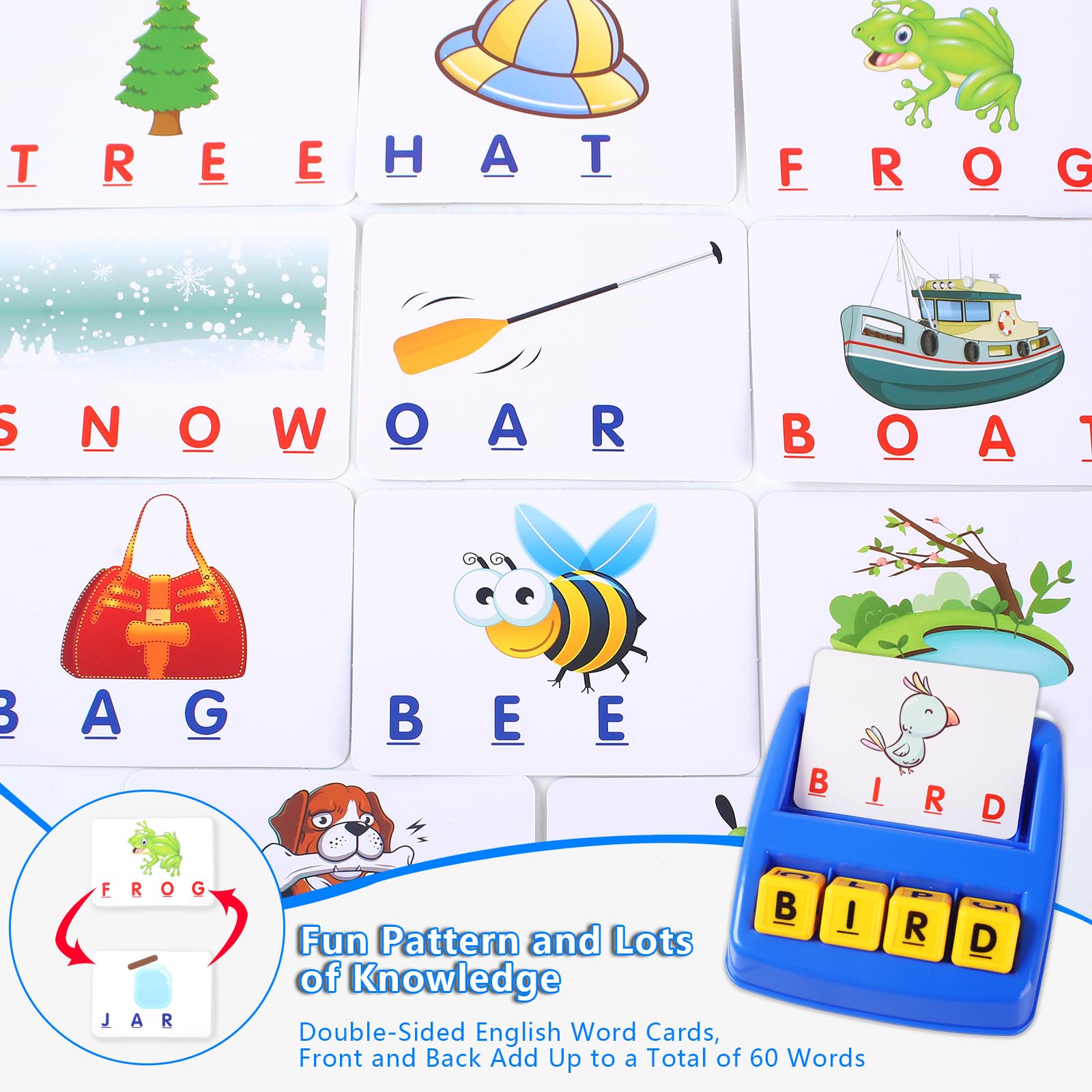 MOXYOY Educational Spelling Matching Game - Learning Toy for Kids Ages 3+ 7