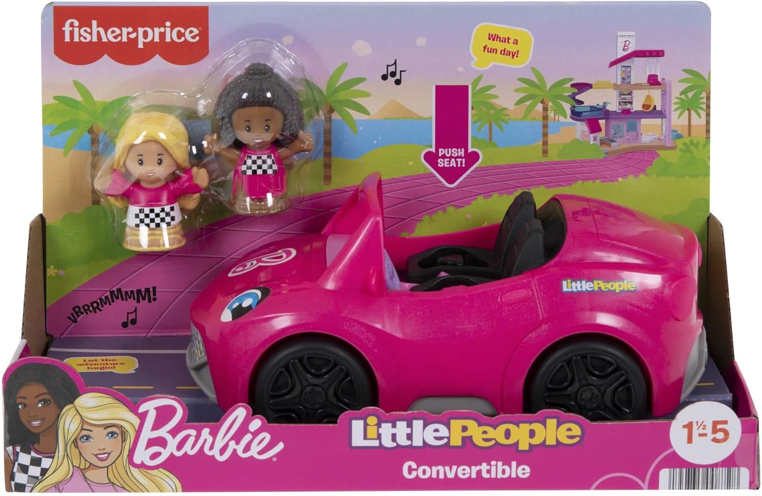 Barbie HJN53 Convertible Playset - Musical Push-Along Vehicle with Figures for Toddlers 5