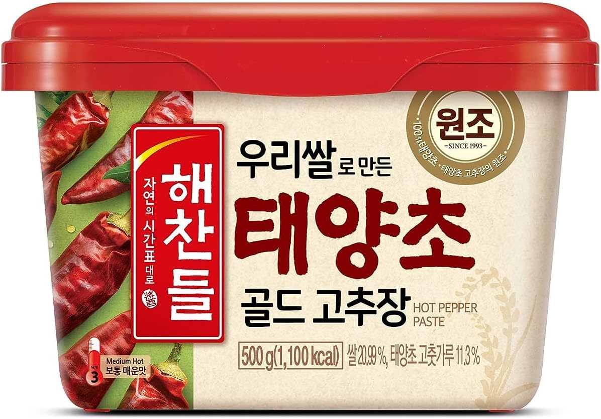CJ Haechandle Medium Hot Chilli Pepper Paste (Square) Gochujang, 500g