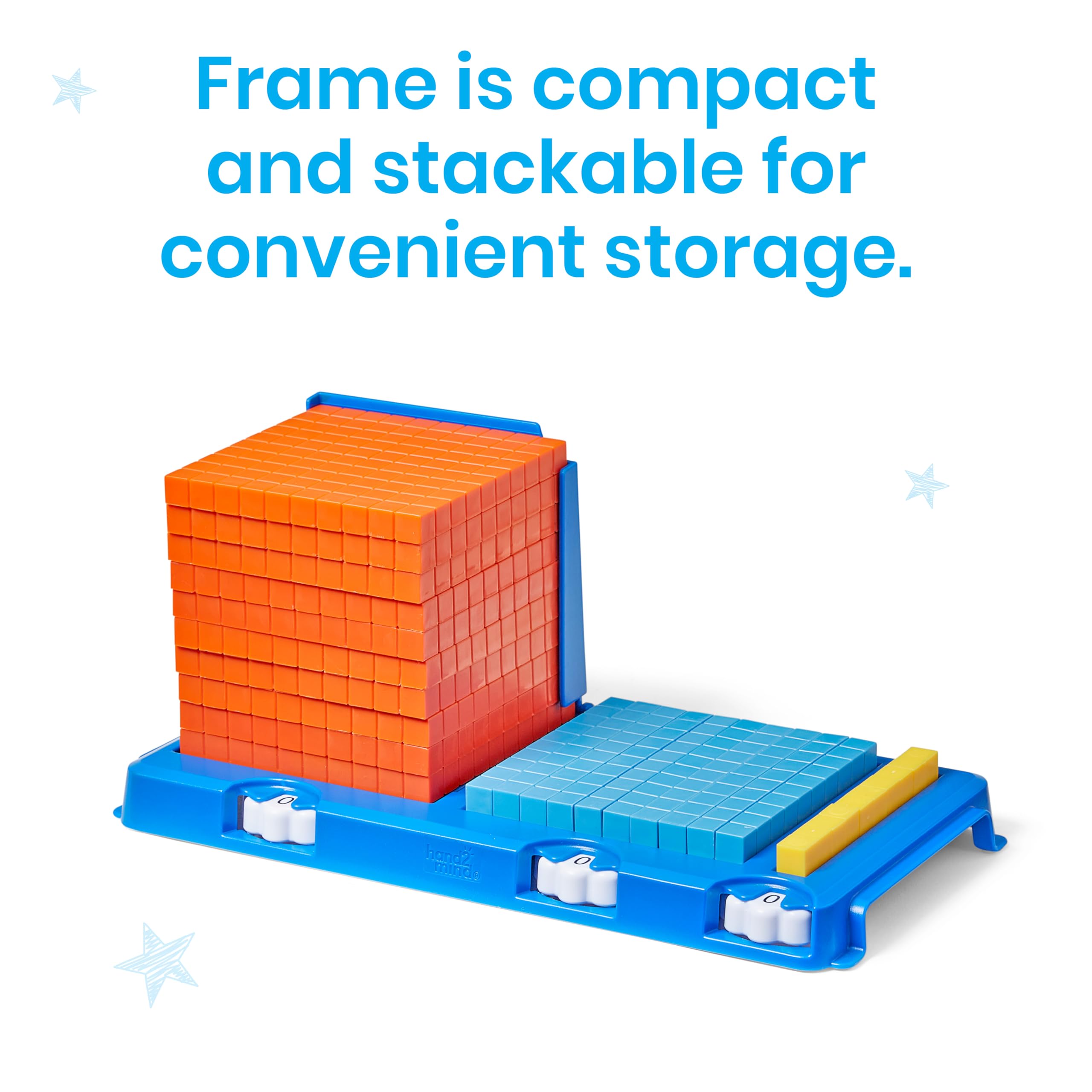 Learning Resources Place Value Frame with Base Ten Blocks - Hands-On Math Learning for Ages 5-9 4