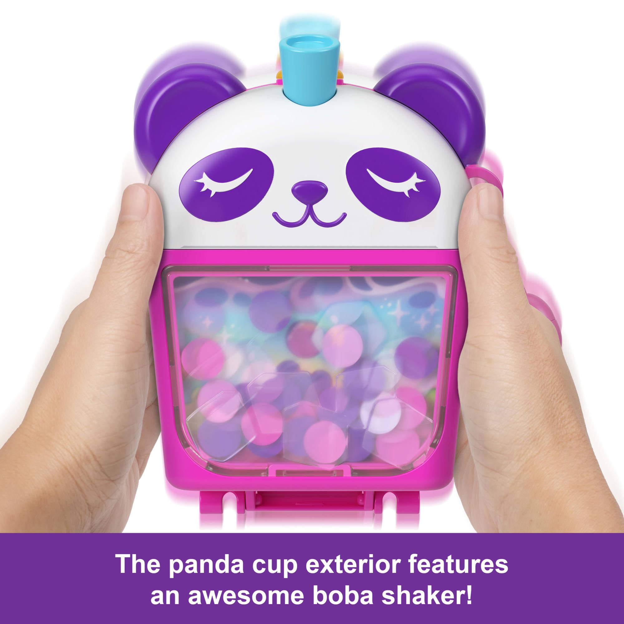 Polly Pocket Bubble Tea Panda Compact Playset with 2 Micro Dolls & 15-Piece Accessories - HWN95 4