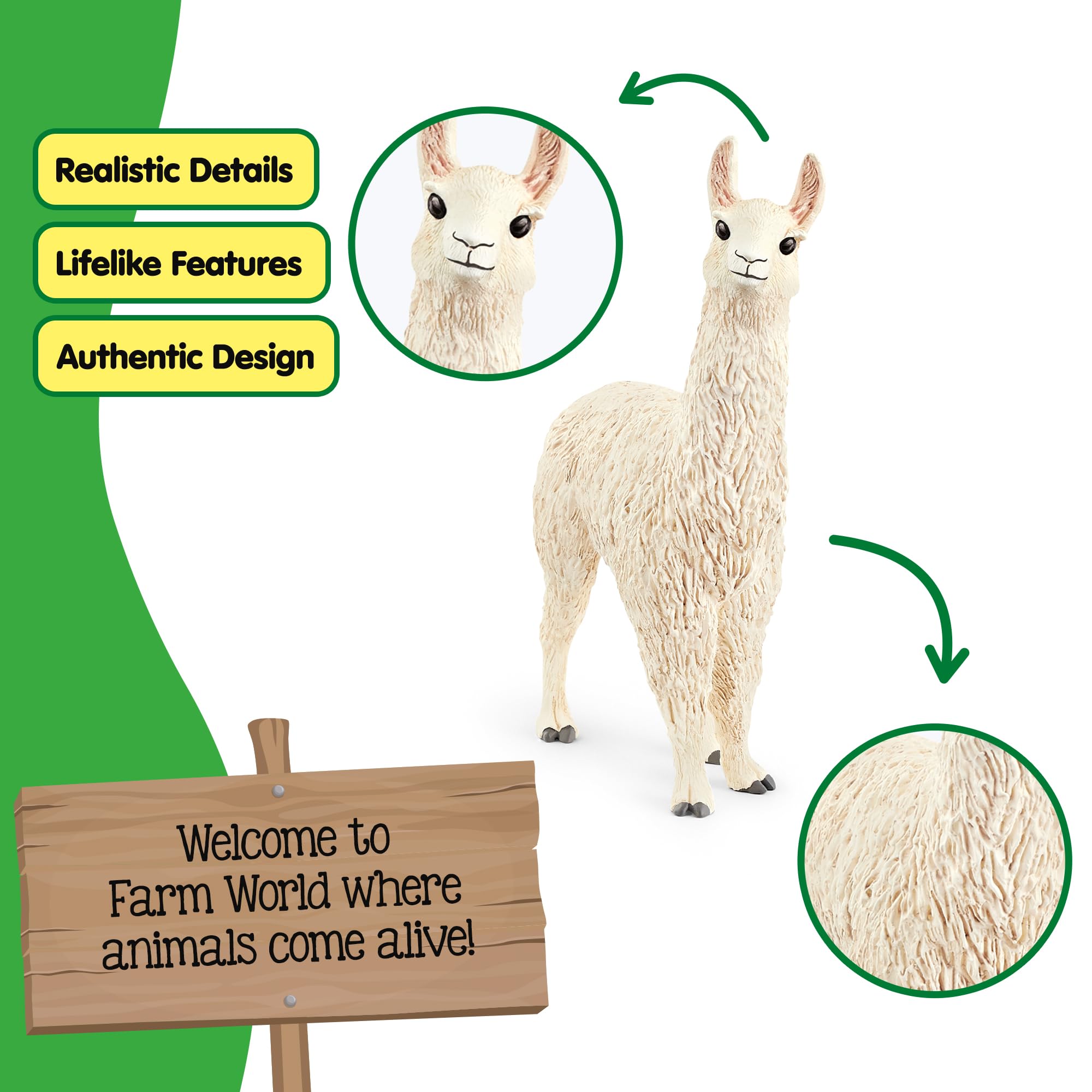 Schleich 13920 Farm World Llama - Realistic Animal Figure for Kids 3+ 6