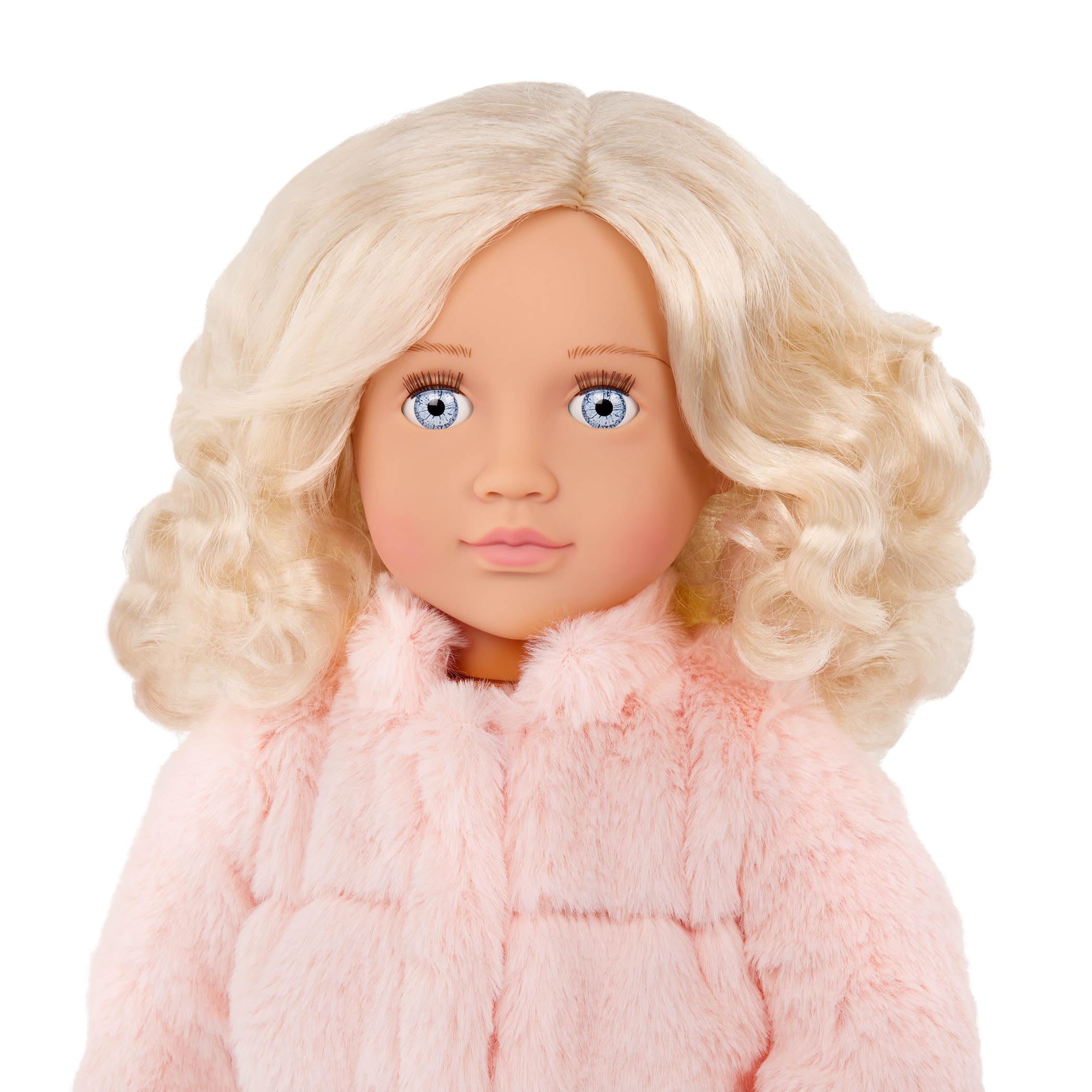Our Generation Ava Doll - 18-inch Fashion Doll with Pink Faux-Fur Coat 5