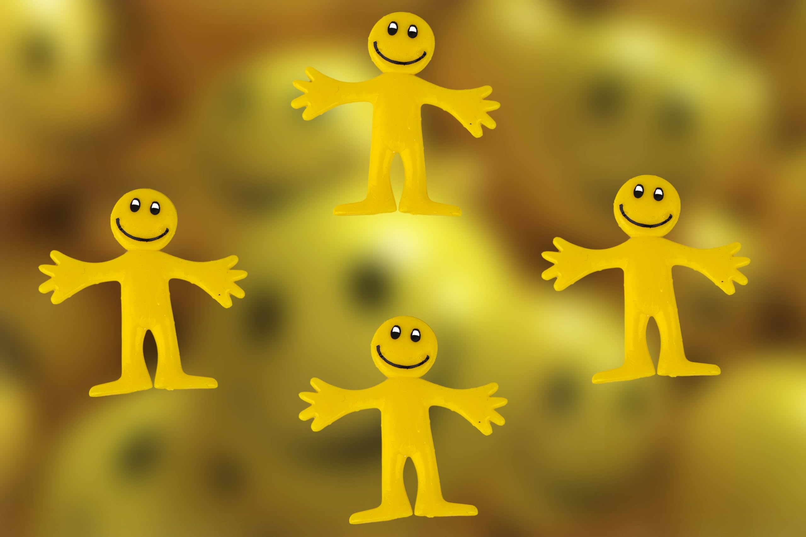 SHATCHI Yellow Stretchy Men Party Bag Fillers - 20Pk for Kids Birthday Party Favors 8