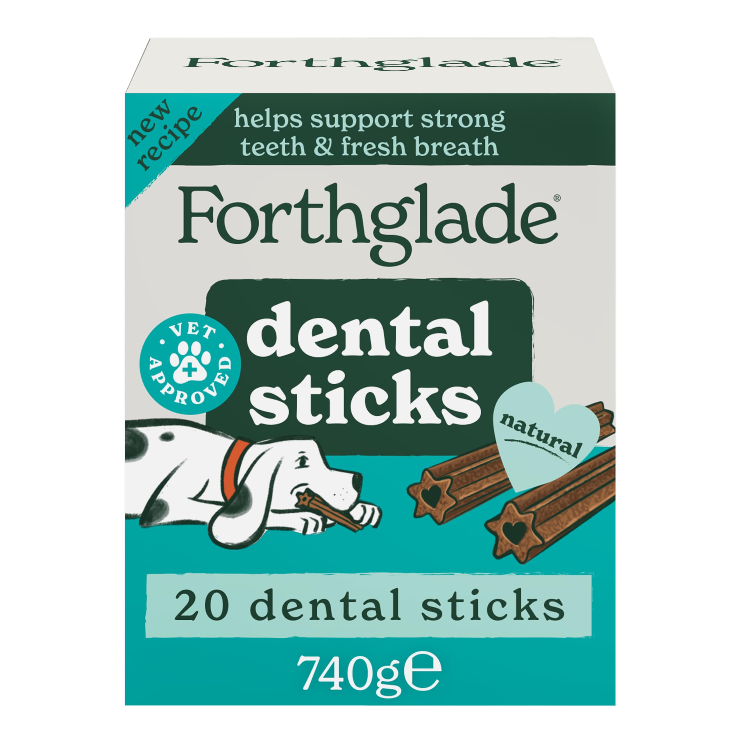 Forthglade Natural Dog Dental Sticks - Plant-Based & Grain Free for Adult Dogs (20 Sticks) 1