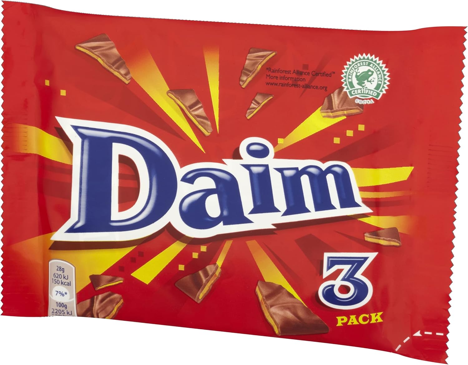 Daim - Milk Chocolate with Crunchy Almond Caramel Bars 84g (Pack of 24 Multipacks) 5