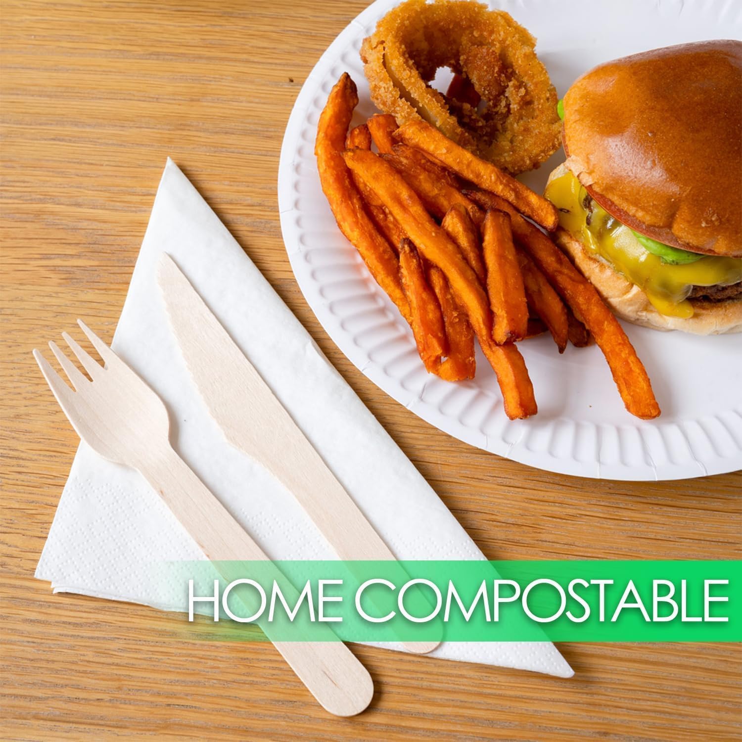Talking Tables Table Kind Soft White Napkins - 50 Pack | 3-Ply 33cm | Eco-Friendly Home Compostable 9