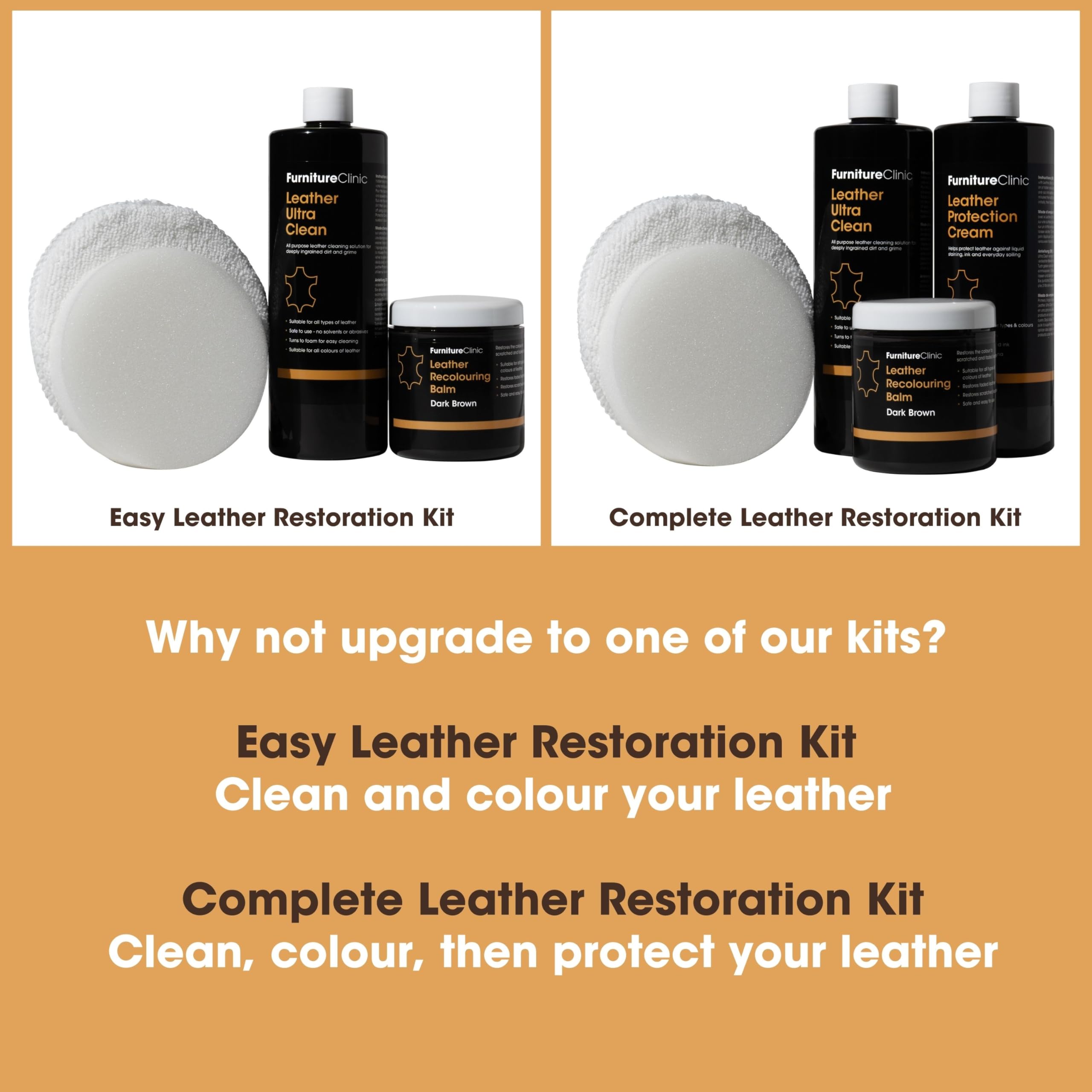 Furniture Clinic Leather Recolouring Balm - Red (16 Colours Available) for Sofas, Car Seats, Shoes & Clothing 6