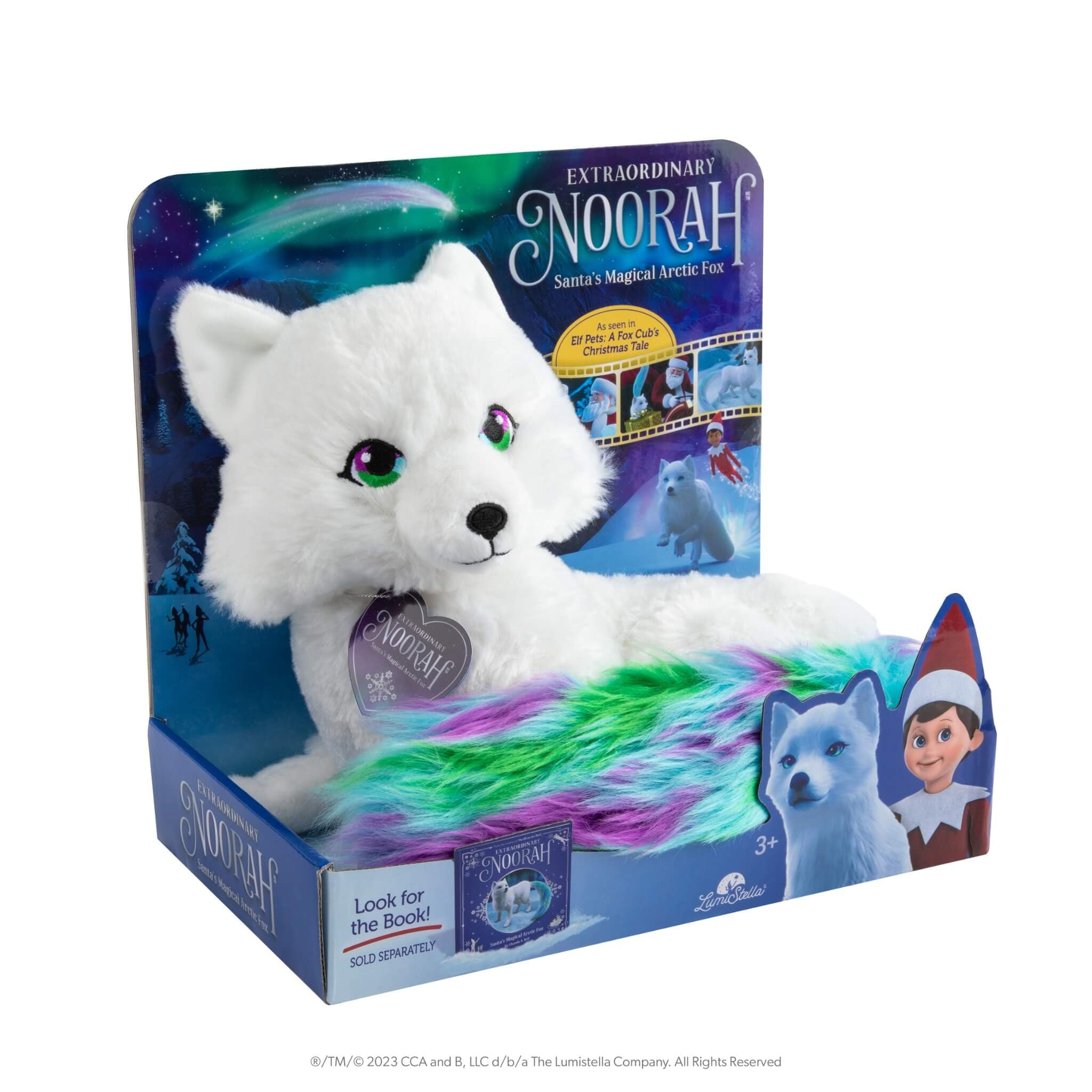 Extraordinary Noorah Plush - 9-Inch Arctic Fox with Northern Lights Tail 9