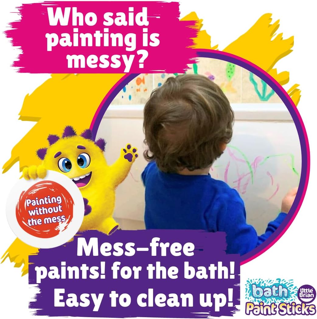 Little Brian - Bath Paint Sticks 6-Pack for Kids 7