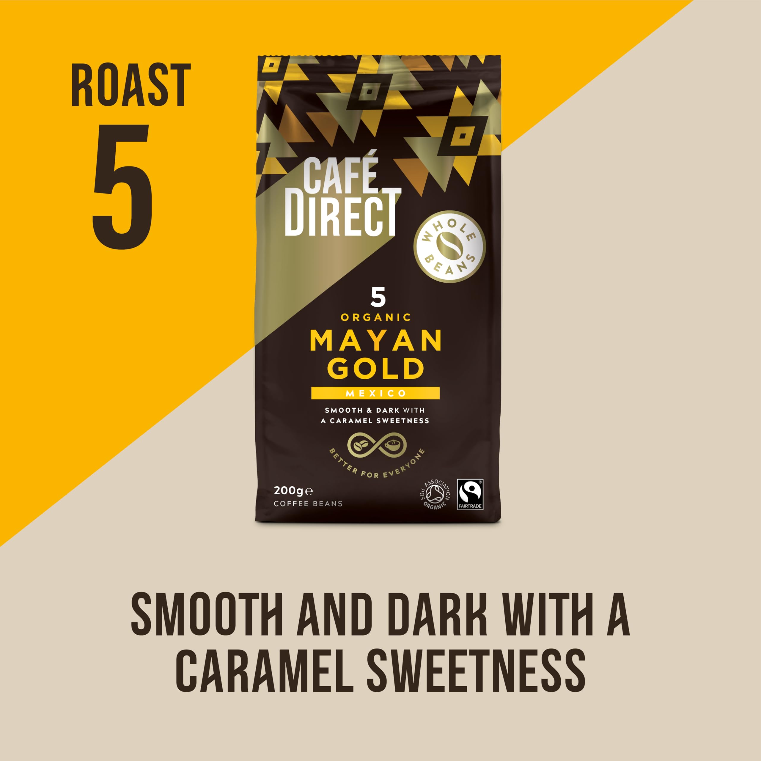 Cafedirect Mayan Gold Organic Coffee Beans – Smooth Dark Roast with Caramel Notes 3