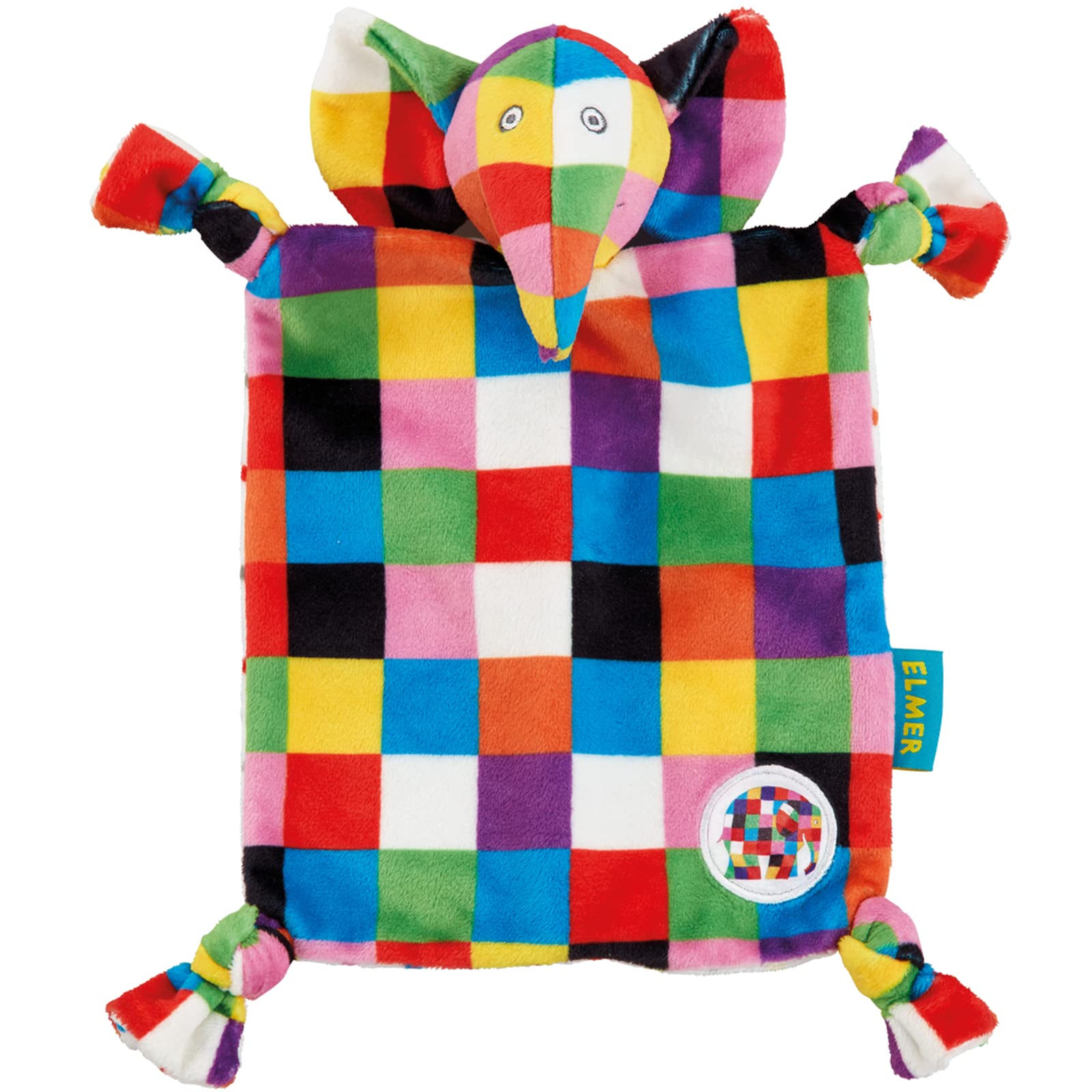 Rainbow Designs Elmer Elephant Comfort Blanket | Baby Soft | Polyester | Suitable from Birth 1