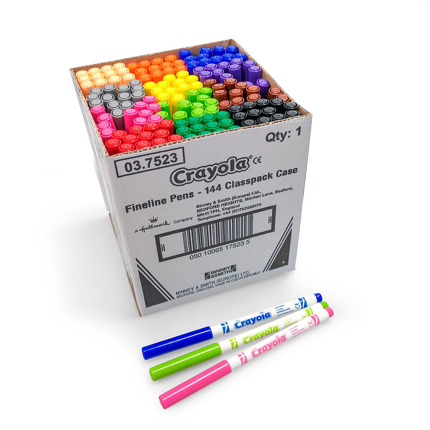 CRAYOLA SuperTips Washable Fineline Markers - 144 Pack Assorted Colours | Washable Ink | Fine Tip 1