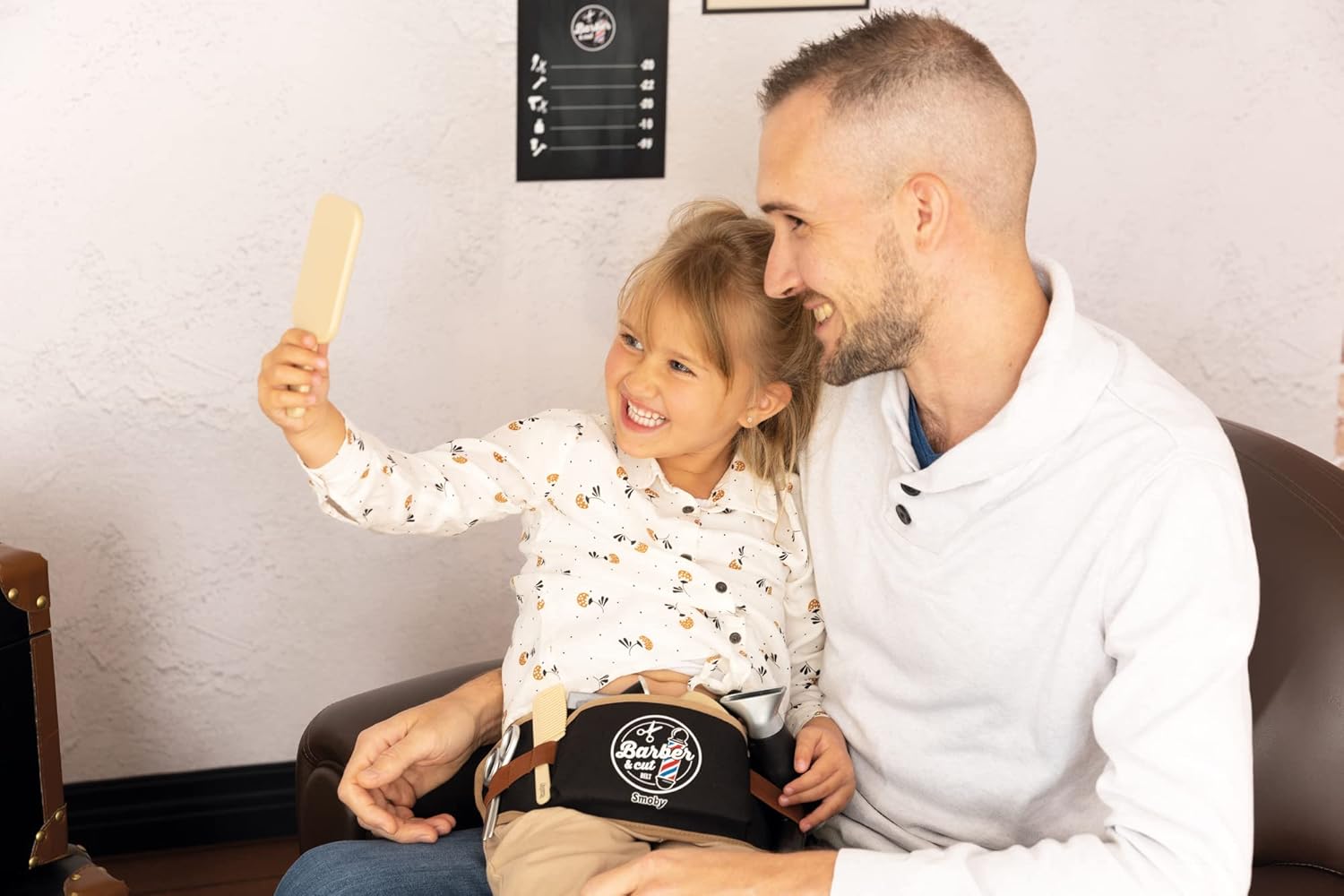 Smoby Barber Tool Belt Playset - 10-Piece Pretend Haircut Kit for Kids 3 Years and Up 9