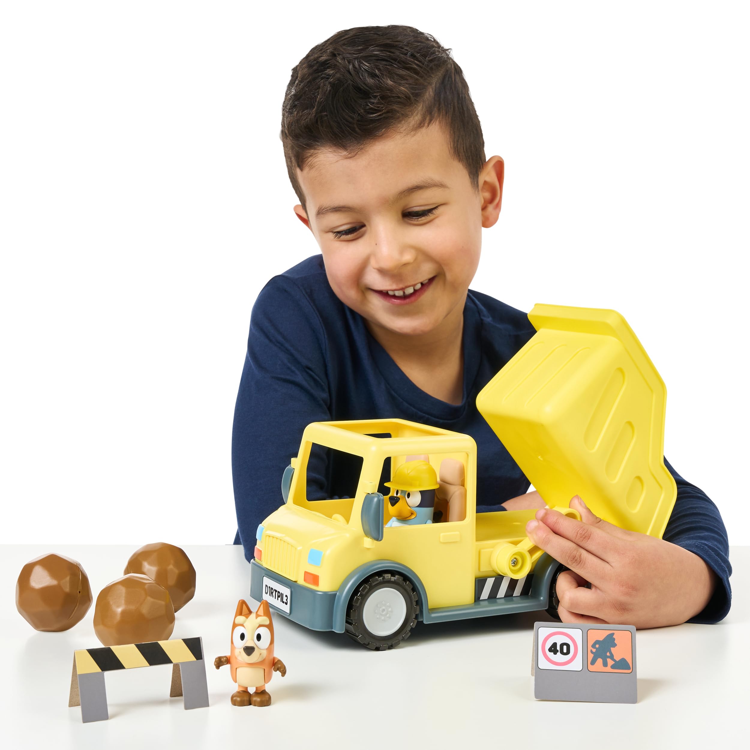Bluey Dump Truck - Load & Unload Playset with Movable Lever & Sticker Sheet 4