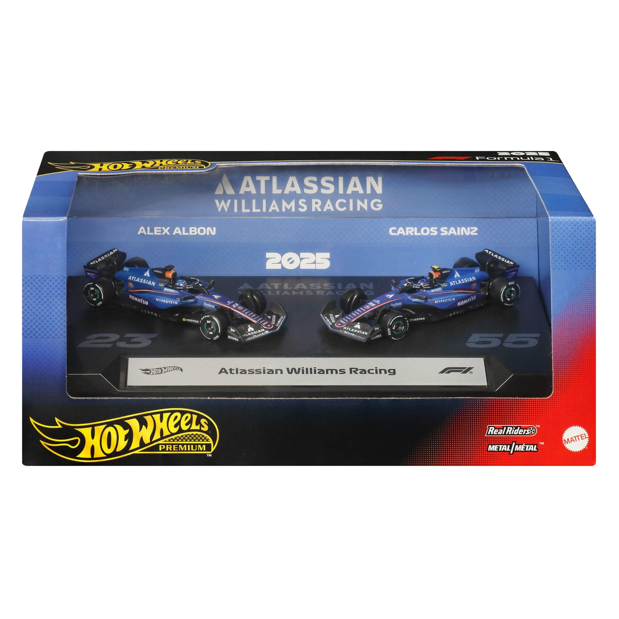 Hot Wheels Premium Formula 1 Atlassian Williams Racing 2-Pack | 1:64 Scale Die-Cast