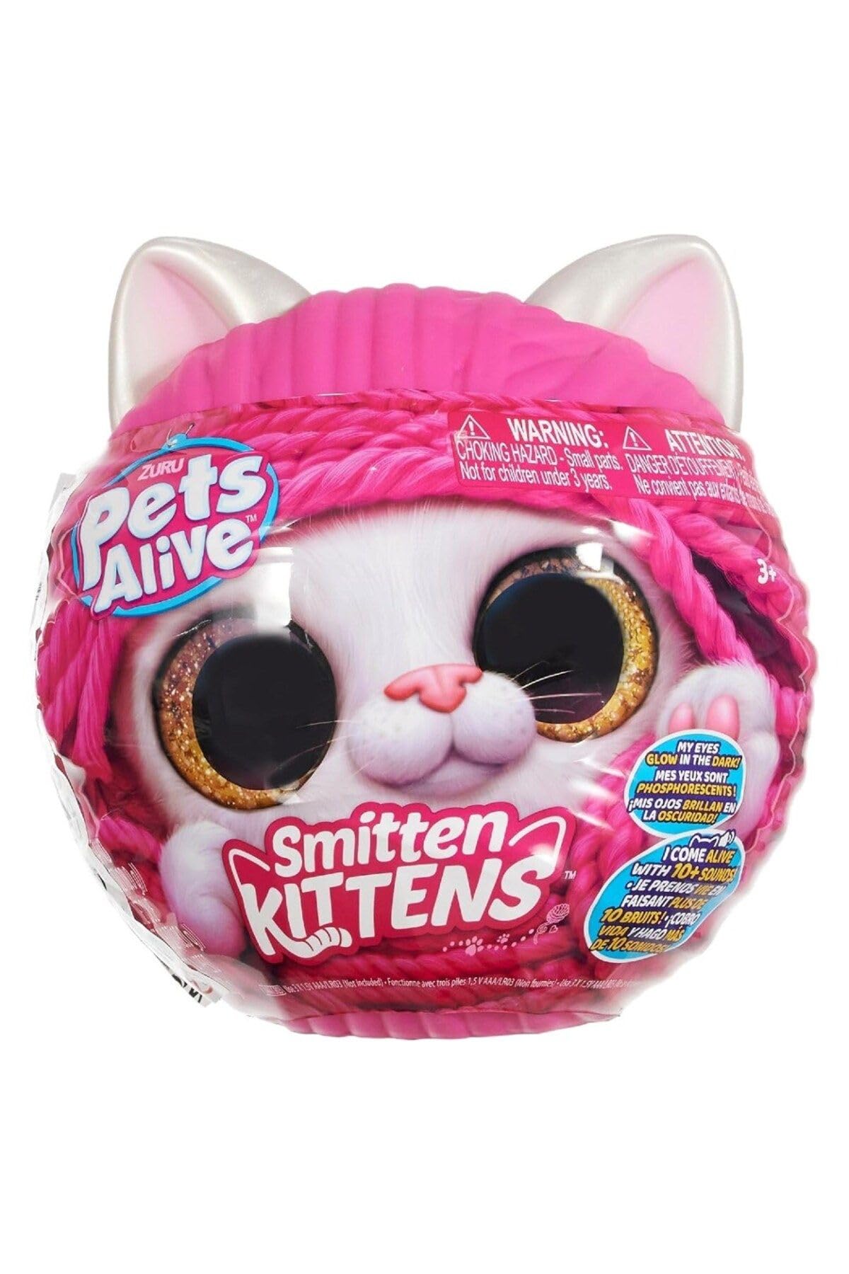 Pets Alive Smitten Kitten - Interactive Electronic Plush Toy with 10 Real Sounds, Ages 3+ (Ginger) 5