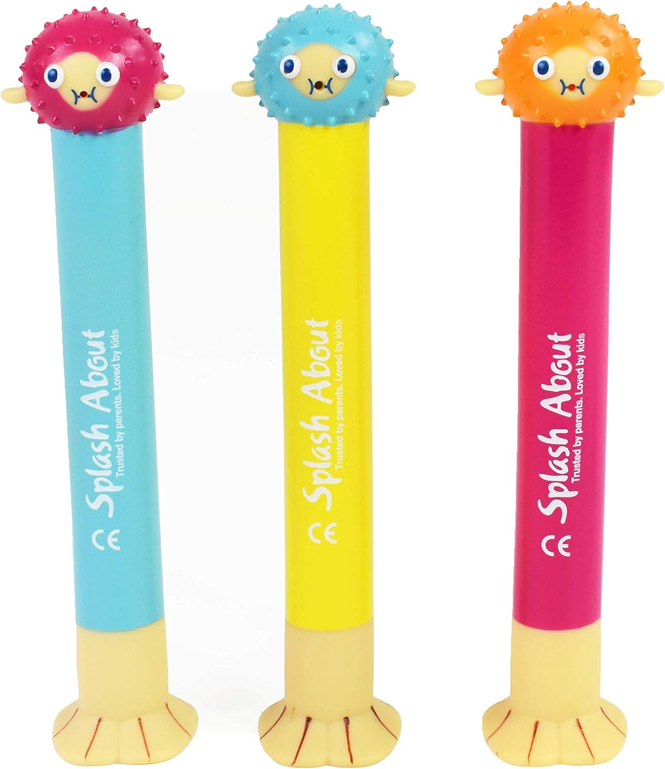 Splash About Pufferfish Dive Stick Pool Toys - Pack of 3, Ages 10 Months to 8 Years 4