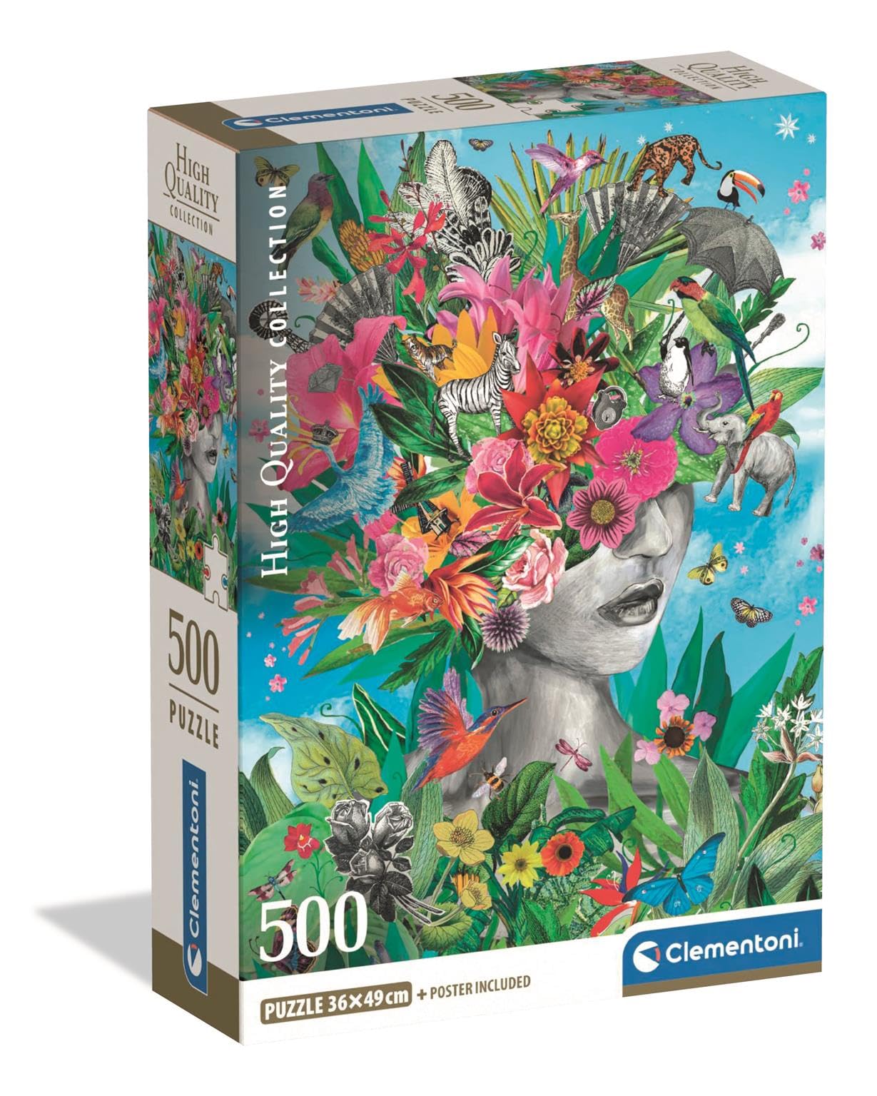 Clementoni Jigsaw Puzzle 500 Pieces - Head in the Jungle Collection | 49 x 36 cm 1