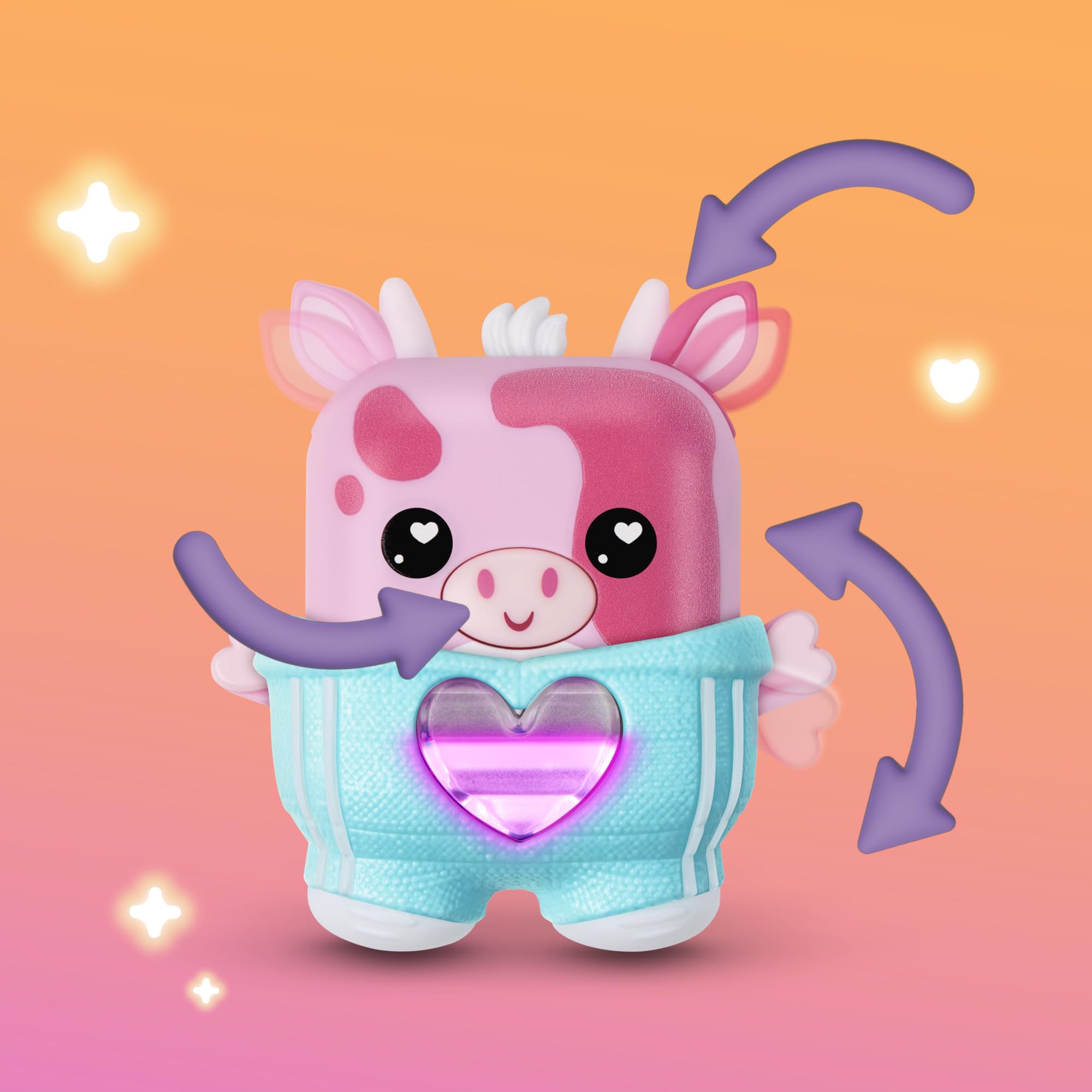 Hasbro Nano-Mals Mootilda the Pink Cow - Electronic Fidget Pet for Kids 5+ 6