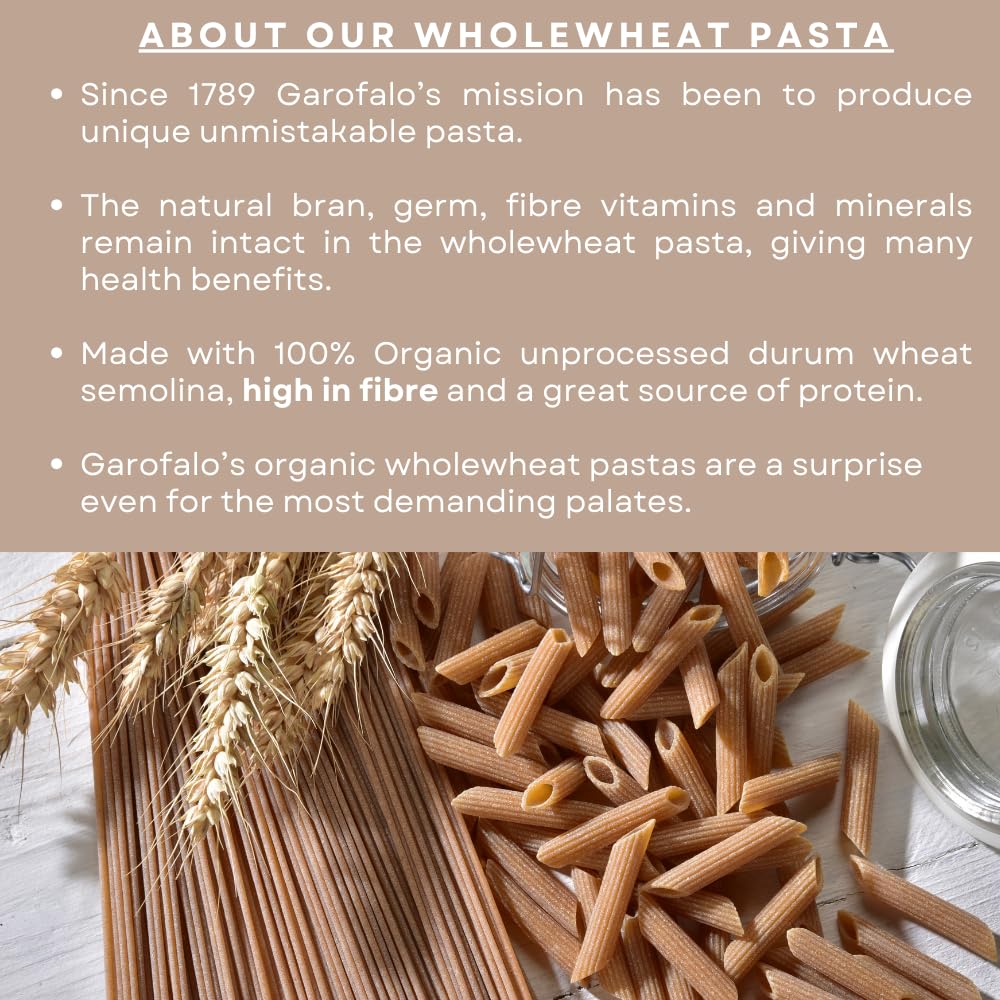 Garofalo Wholewheat Organic Mafalda Corta Italian Pasta, 500g 5