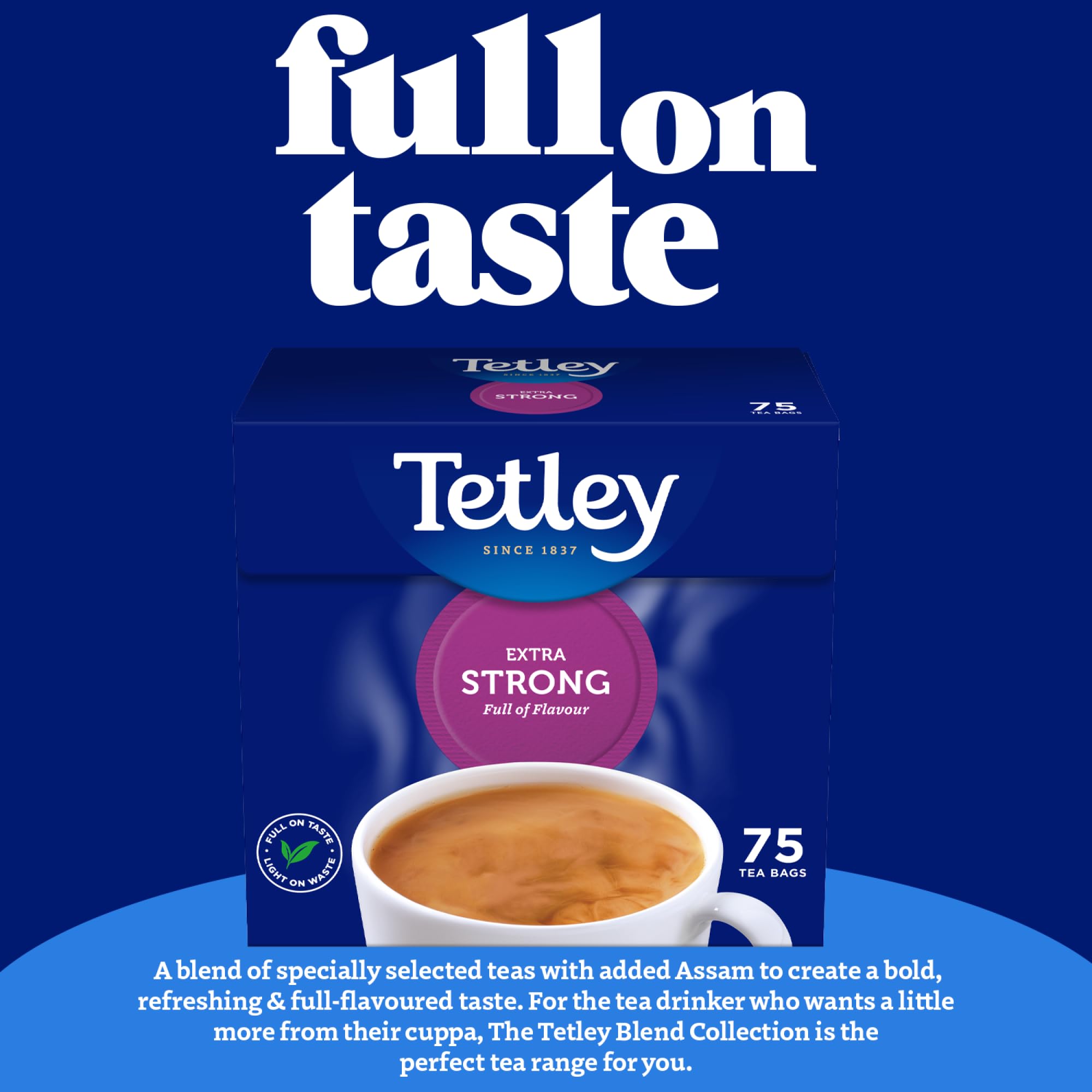 Tetley Extra Strong Black Tea Bags - 450 Bags (6 x 75) - Bold Assam Blend, Rainforest Alliance Certified 4