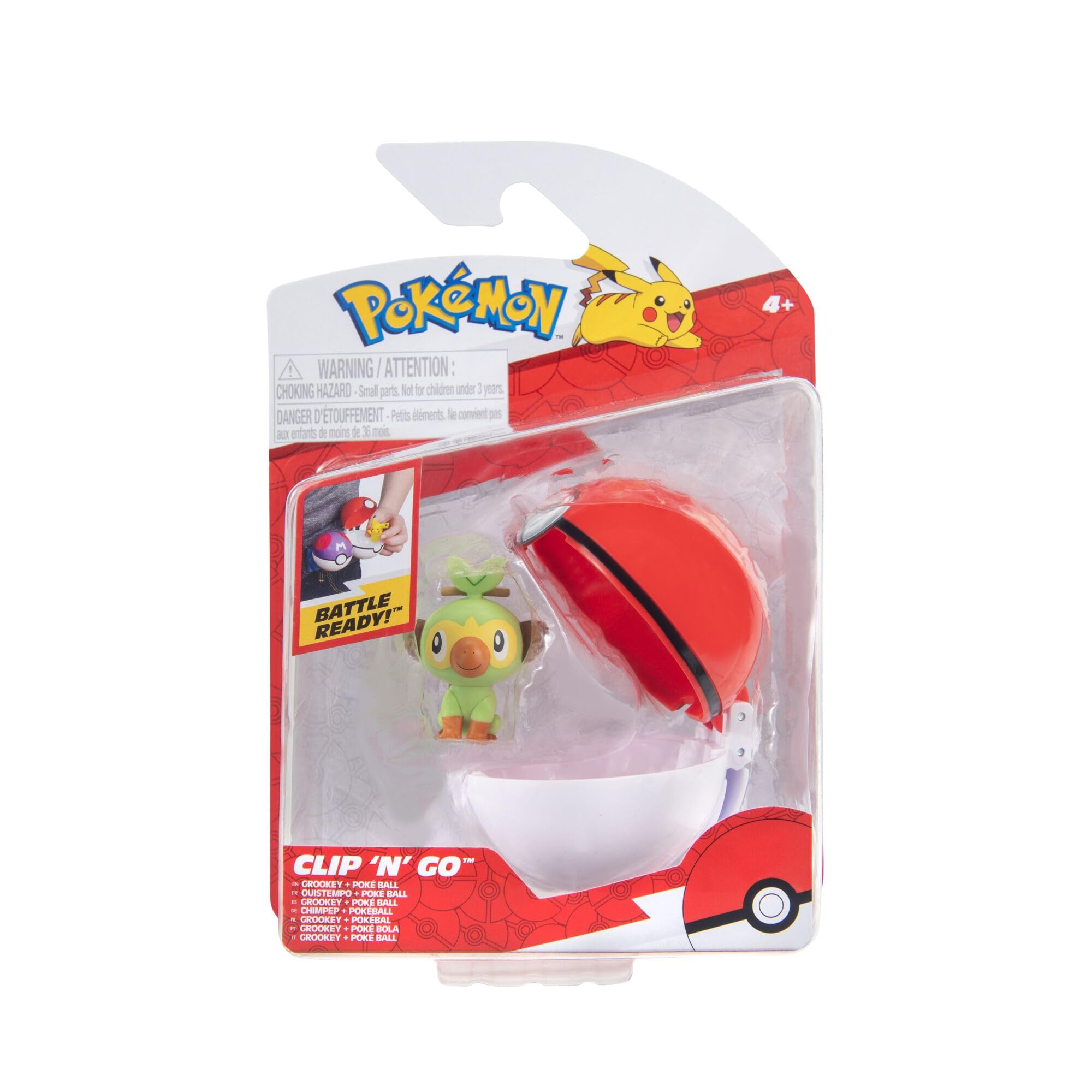 Pokémon Clip ‘N’ Go Grookey and Poké Ball - 2-Inch Battle Figure Playset 5