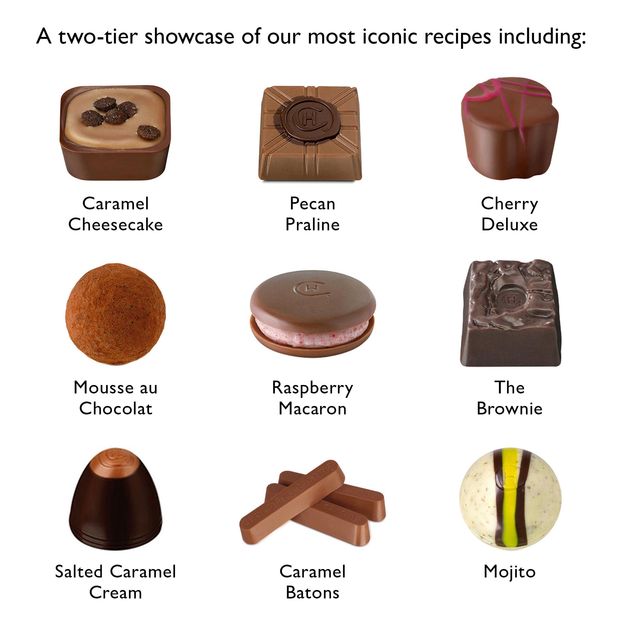 Hotel Chocolat Classic Cabinet 600g - Assorted Milk, Dark & White Chocolates