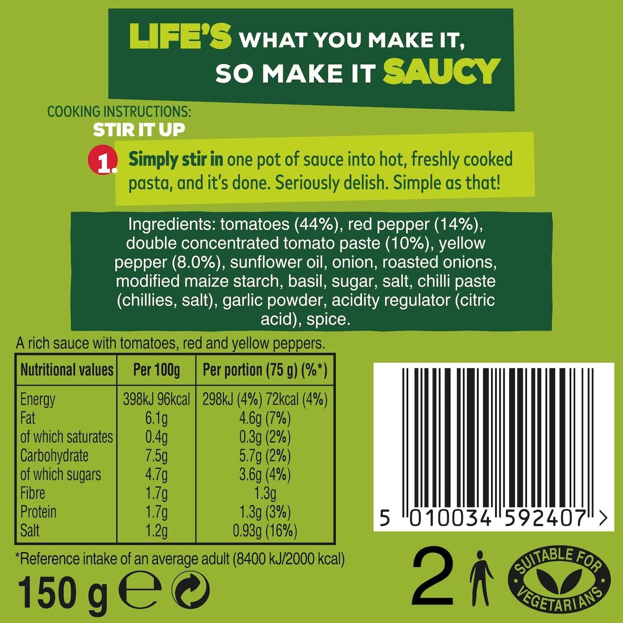 Dolmio Sweet Pepper Stir-In Pastasauce, 7 x 150 g Becher 5