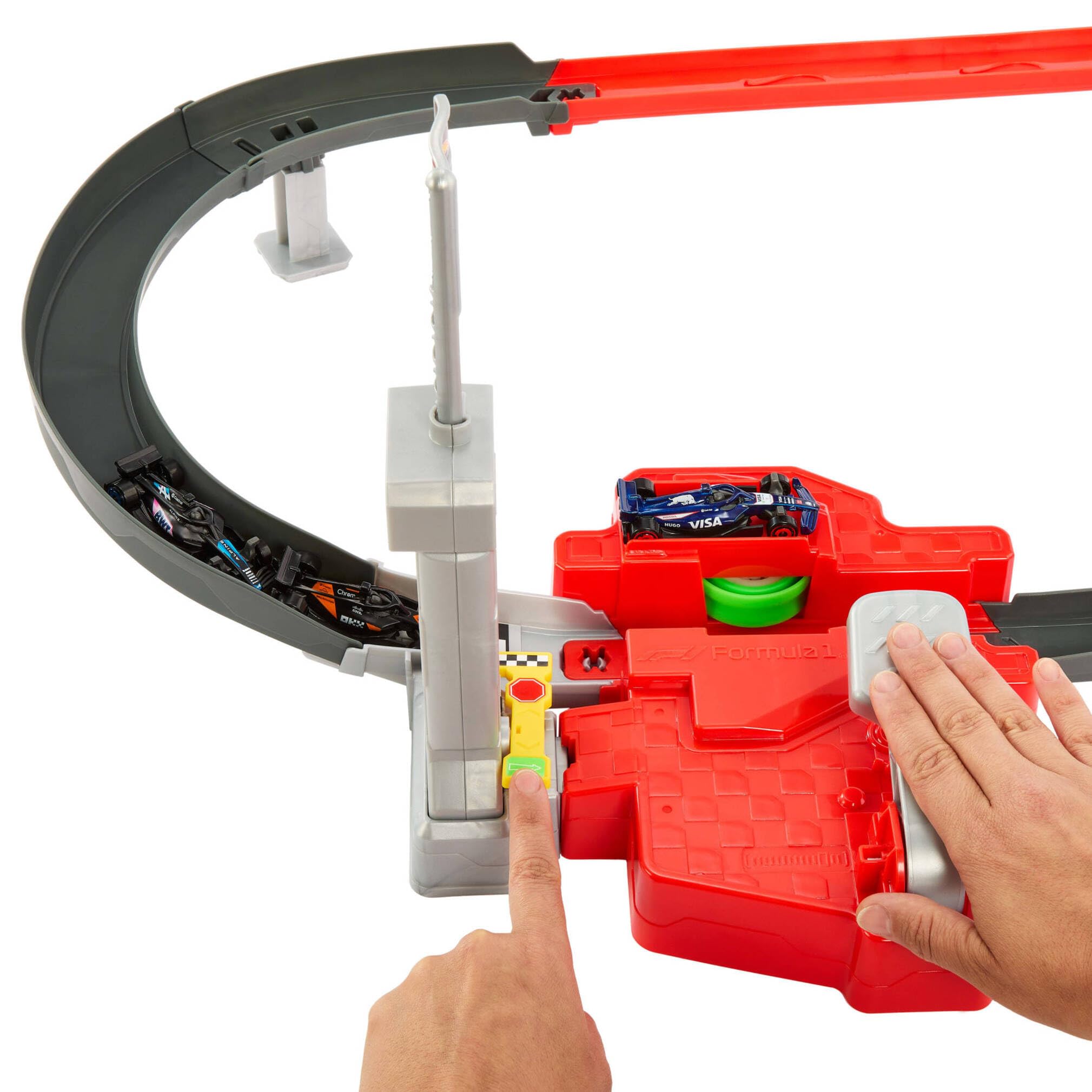 Hot Wheels Racing Formula 1 Sprint Race Circuit Track Set - 3 Die-Cast Cars & 10-Piece Track for Kids 5+ 5