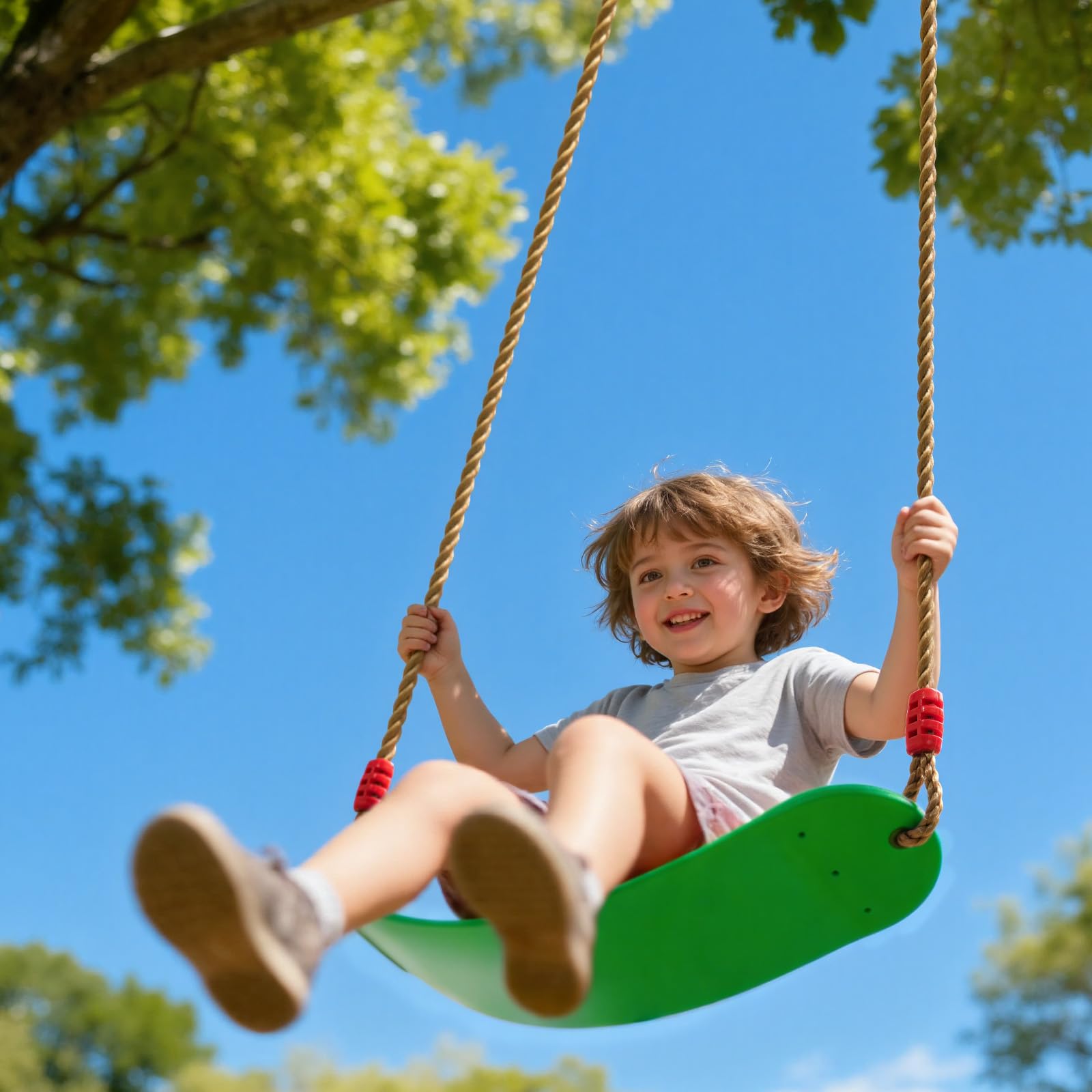 EXTSUD Outdoor Swing Seat - EVA Soft Rocking Chair | 150kg Load Capacity | Adjustable Ropes (145-220cm)