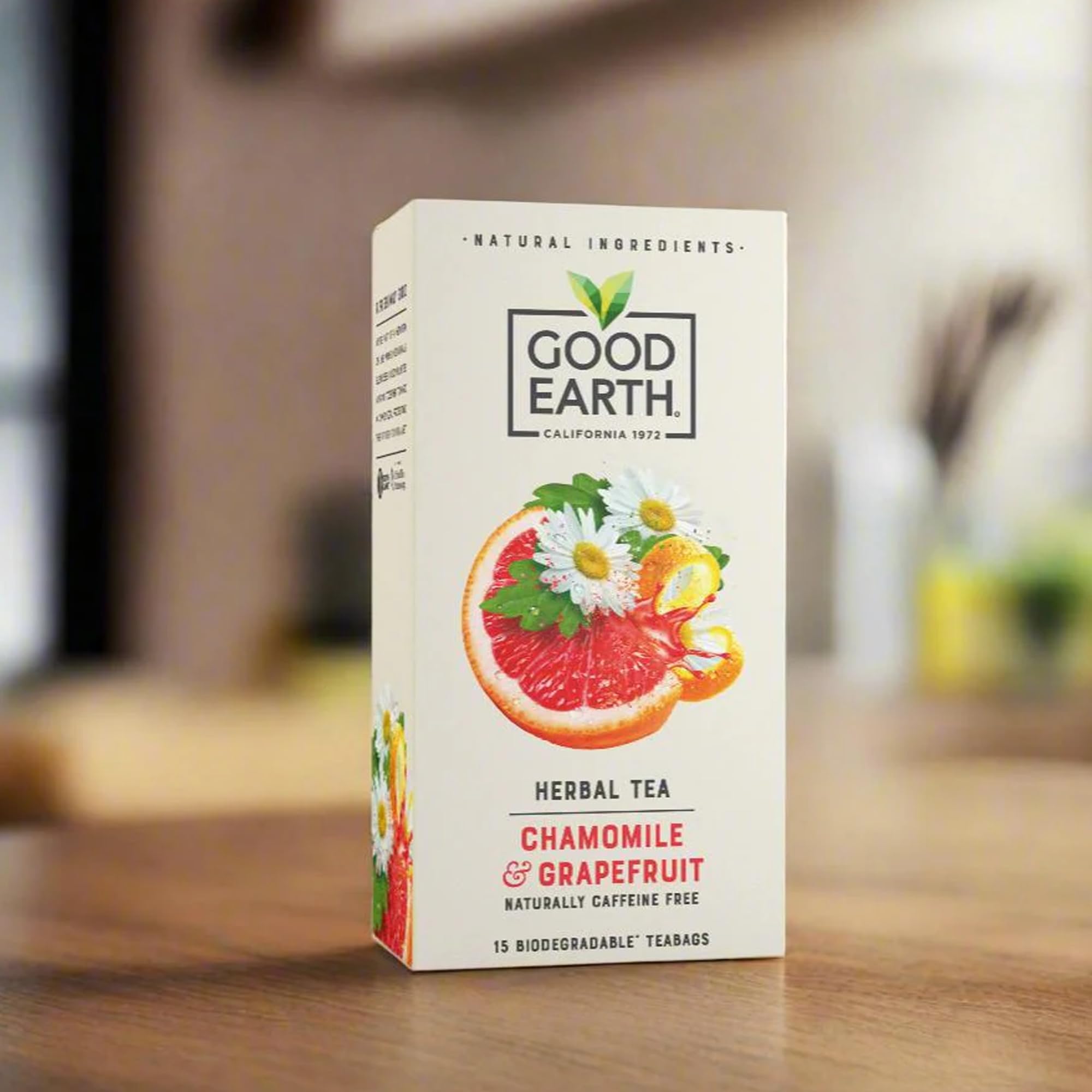 Good Earth Tea Co. Chamomile & Grapefruit Tea Bags - Naturally Caffeine-Free Herbal Infusion 4