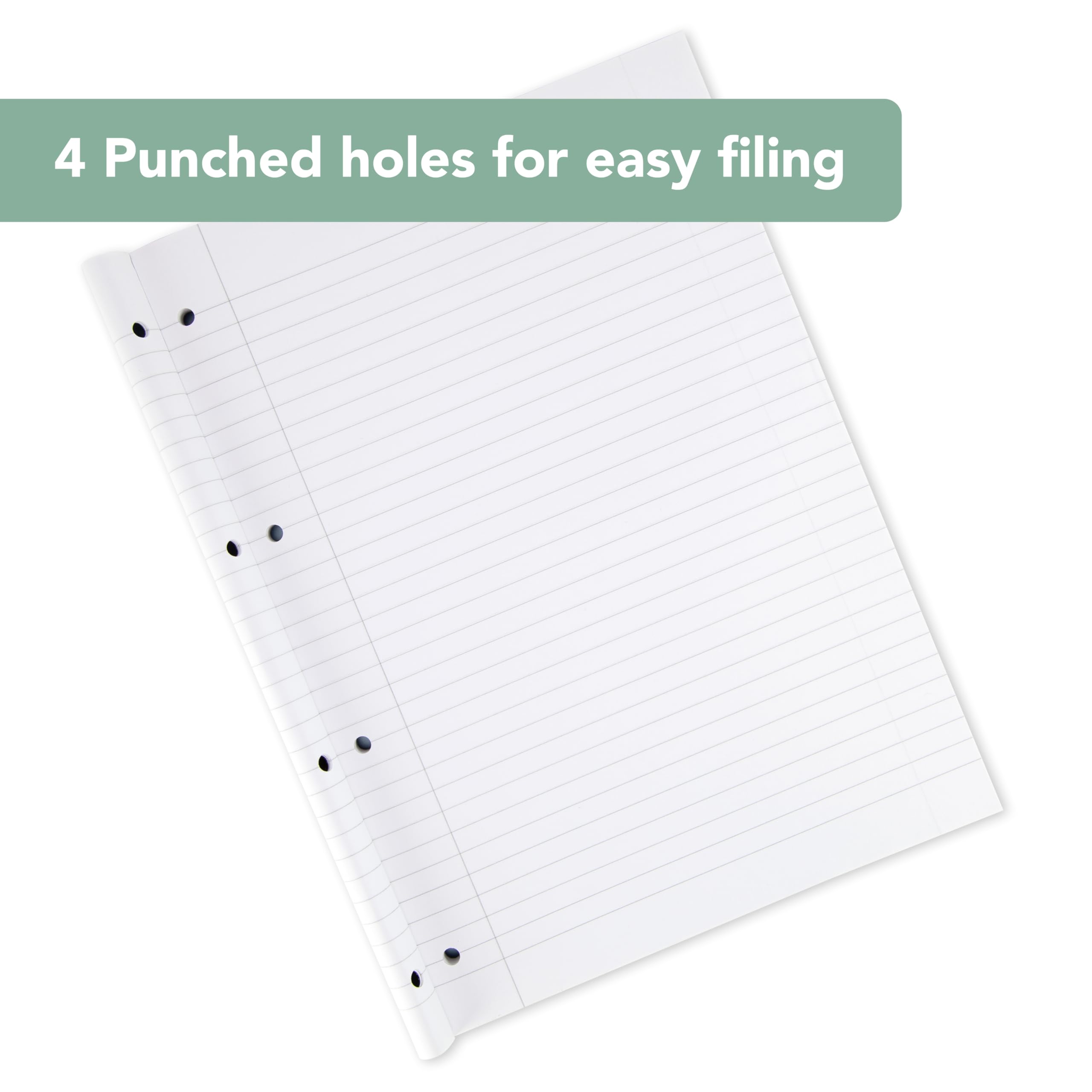 Cambridge A4 Refill Pad - 400 Ruled Pages with Margin | 70gsm Paper | 4-Hole Punched 4
