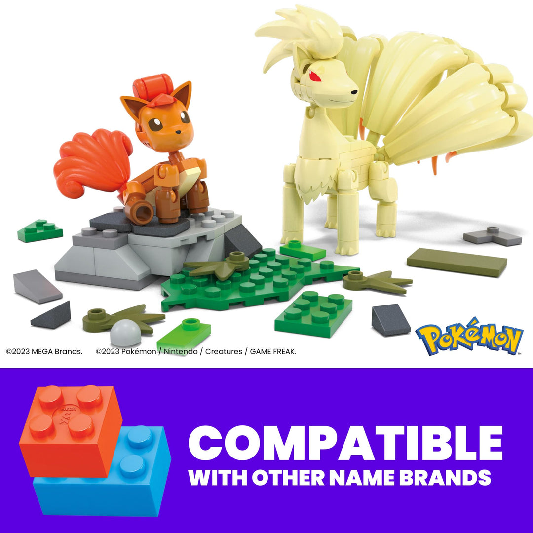 MEGA Pokémon Vulpix Evolution Building Set - 145-Piece Poseable Action Figures for Kids Ages 8+