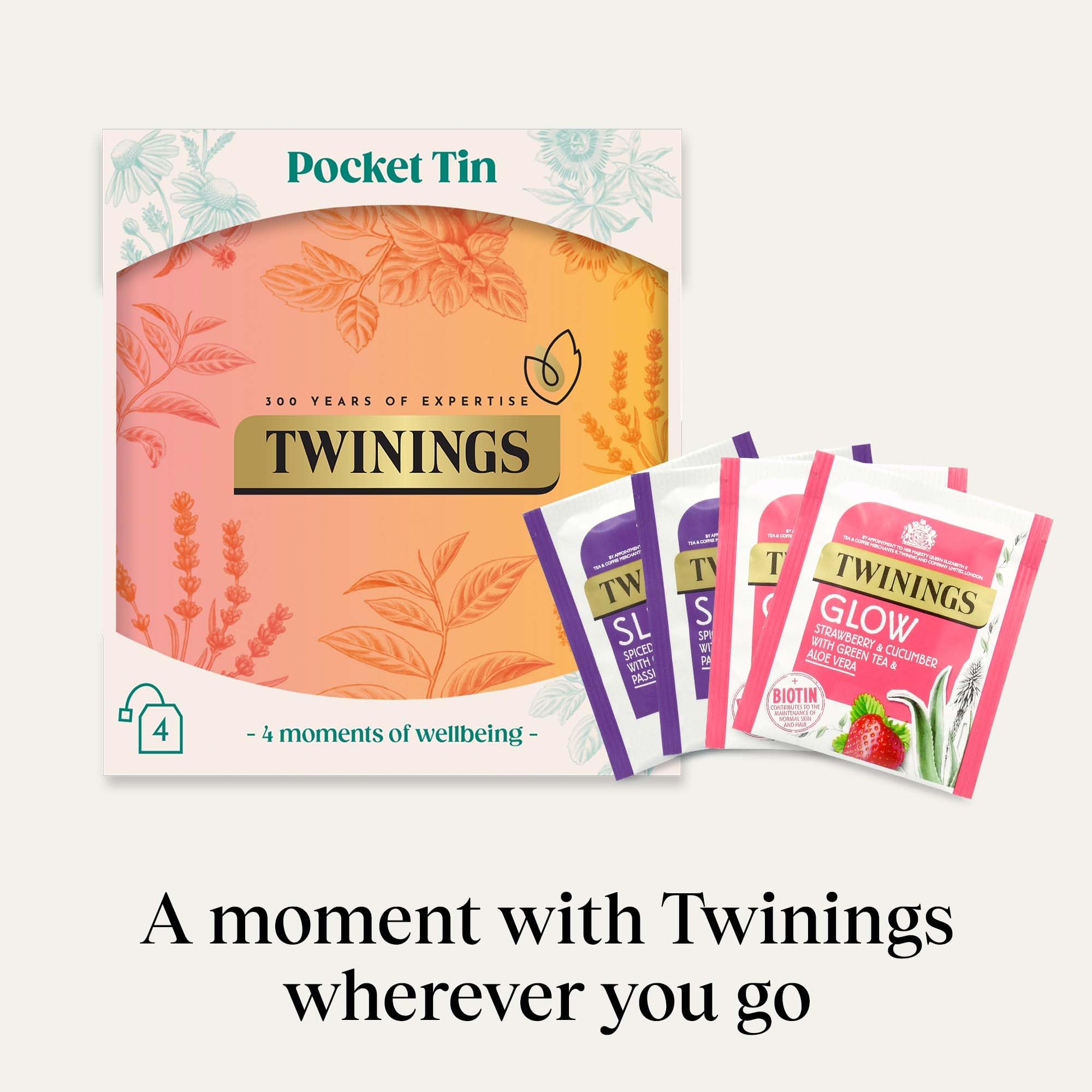 Twinings Festive Limited Edition Taschenteedose mit Superblends Sleep &amp; Glow 4
