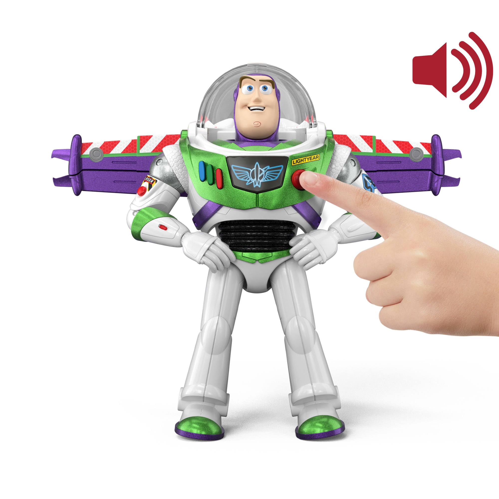 Mattel Toy Story 5 Buzz Lightyear Action Figure - 12" Flight Mode Hi-Tech | 35+ Sounds & Phrases | Ages 3+ 3
