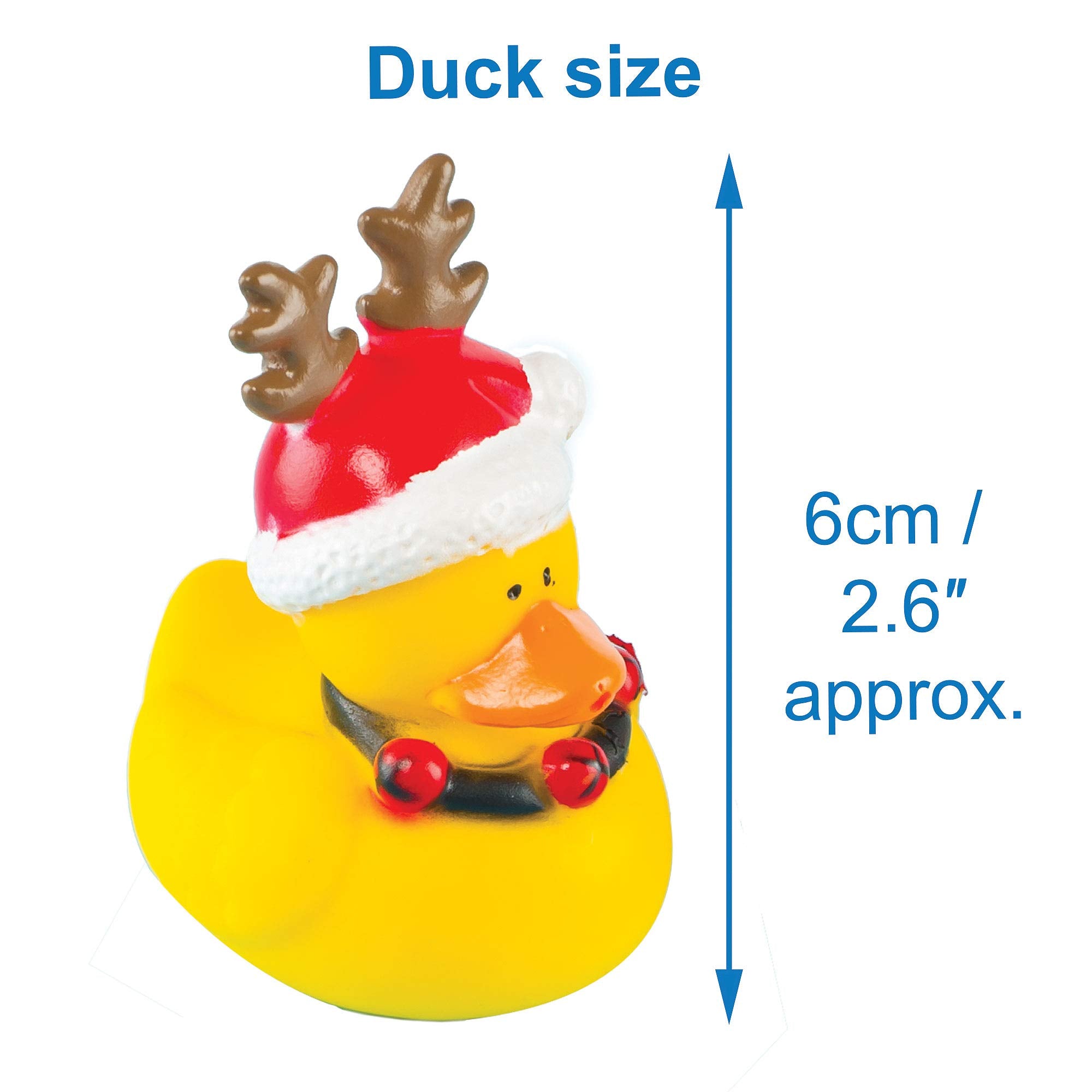 Baker Ross Funky Christmas Ducks - Pack of 4 | Bath Toy | Assorted Designs 3