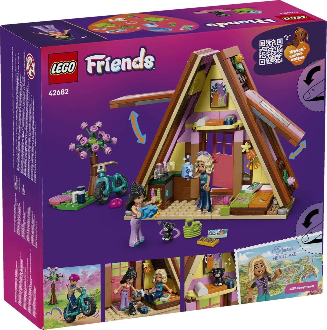 LEGO Friends Nature Glamping Cabin Building Set 42682 for Ages 6+ | Includes 2 Mini Dolls 8