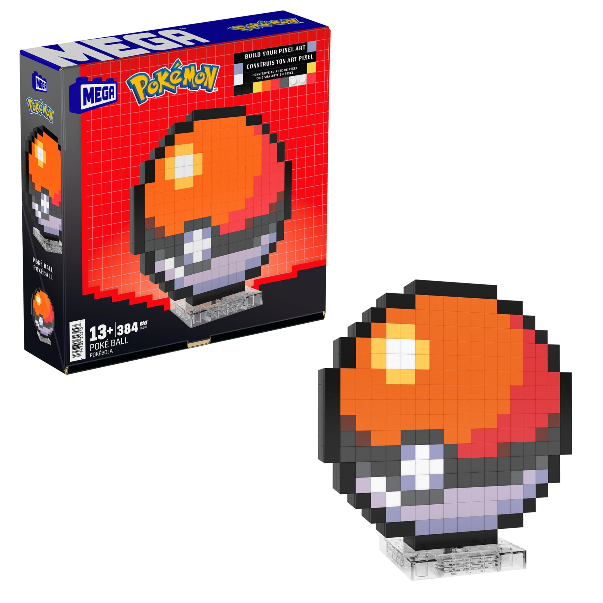 MEGA Pokémon Action Figure Building Toy - 381-Piece Poké Ball, 6 Inch, Adult Collector Set
