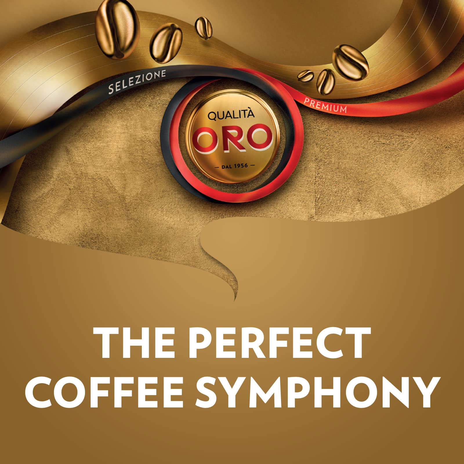 LAVAZZA Qualità Oro Whole Coffee Beans - 100% Arabica, Medium Roast, Intensity 5/10, 1 Kg
