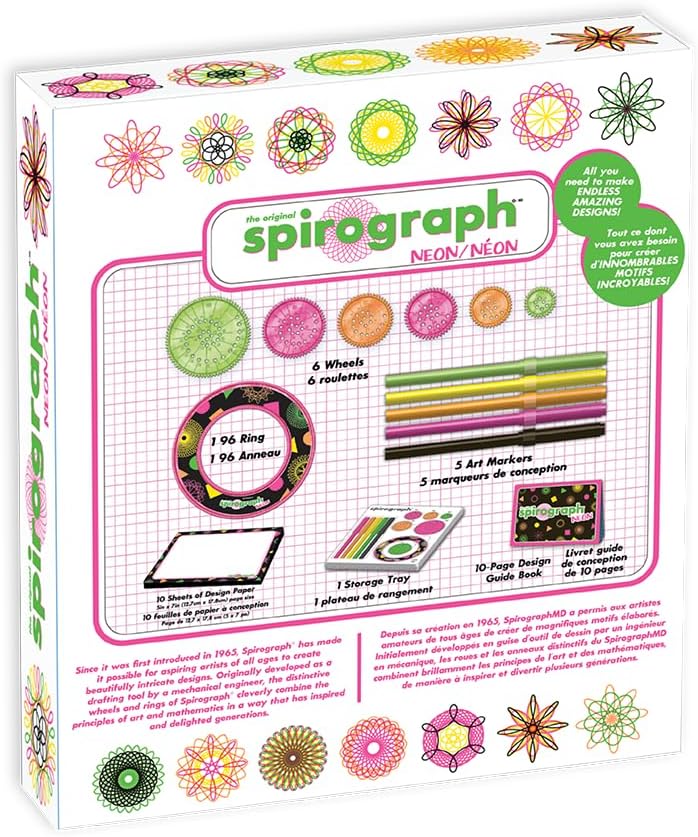 Spirograph Neon - Art and Math Spiral Design Set for Ages 8+ 6