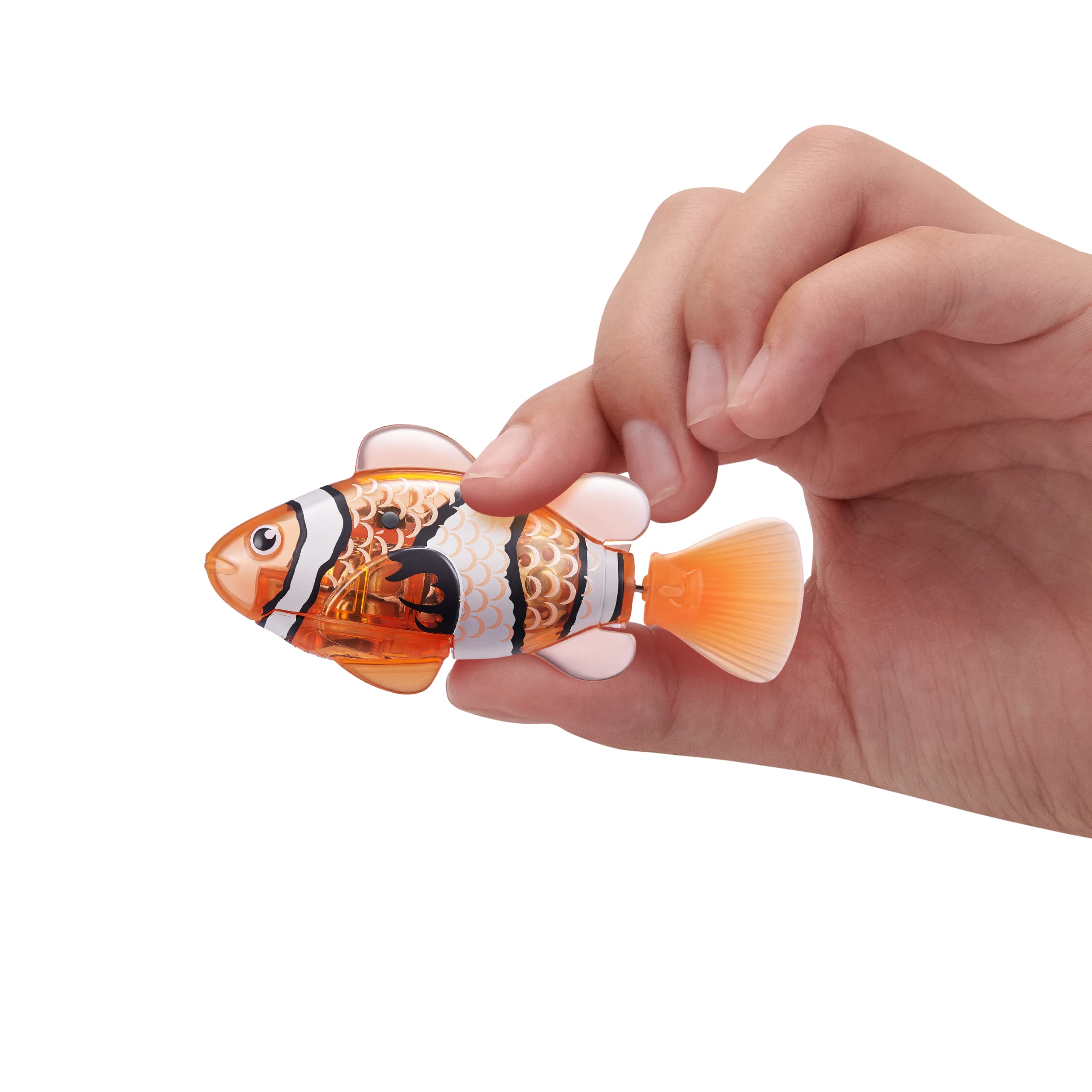 Robo Fish Series 3 Robotic Swimming Fish - Electronic Pet Toy with Color-Changing Feature (2 Pack, Orange and Teal) 4