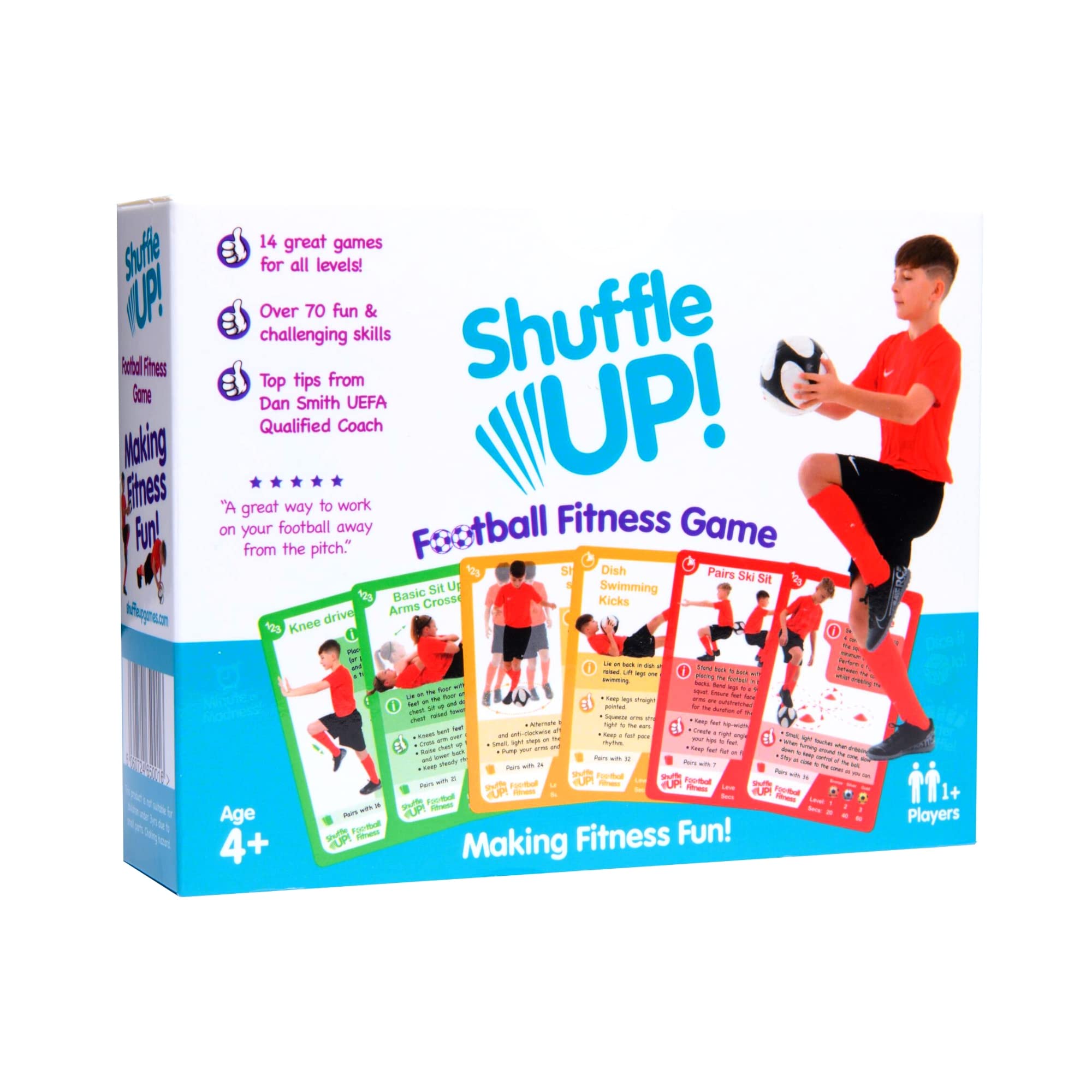 Shuffle Up Football Games - Family Card Game with 70+ Fun & Active Fitness Challenges