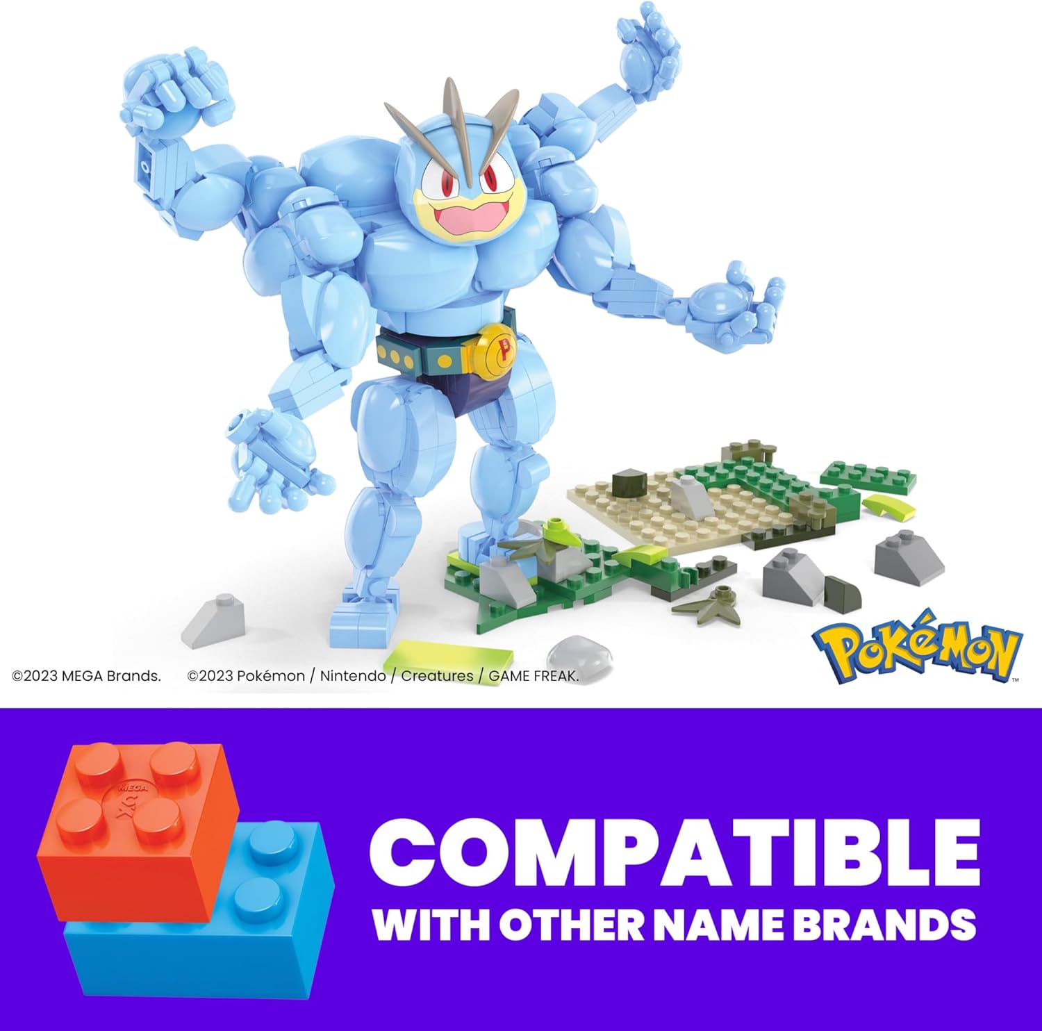 MEGA Pokémon Machamp Building Toy - 401-Piece Action Figure with Motion Brick, Ages 8+ 3